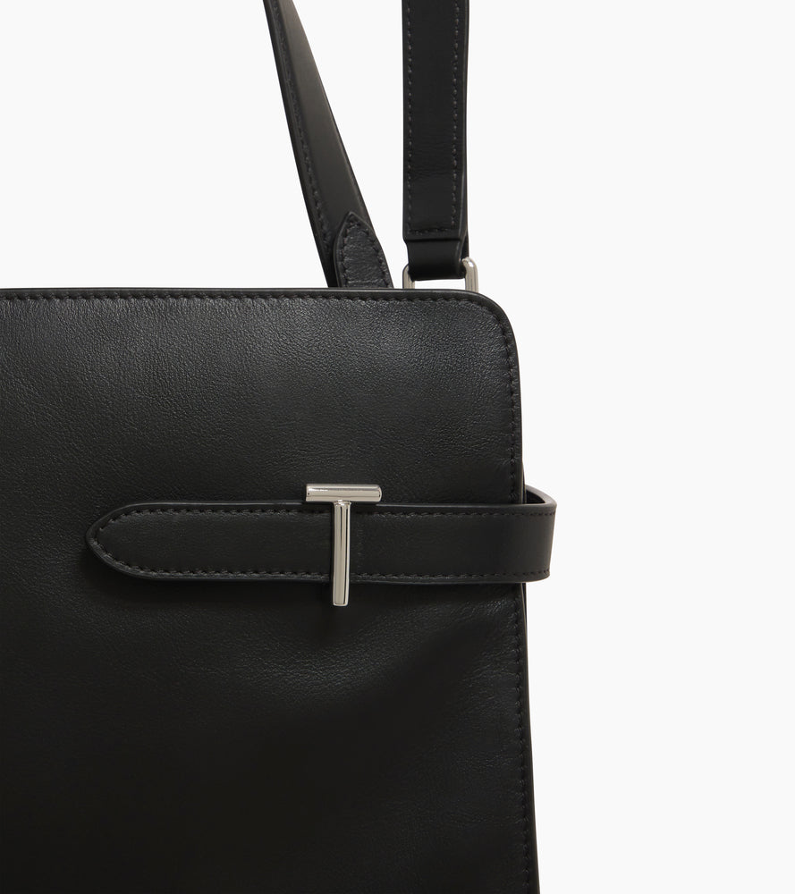 Große Handtasche Emie aus Glatt- und Nubukleder