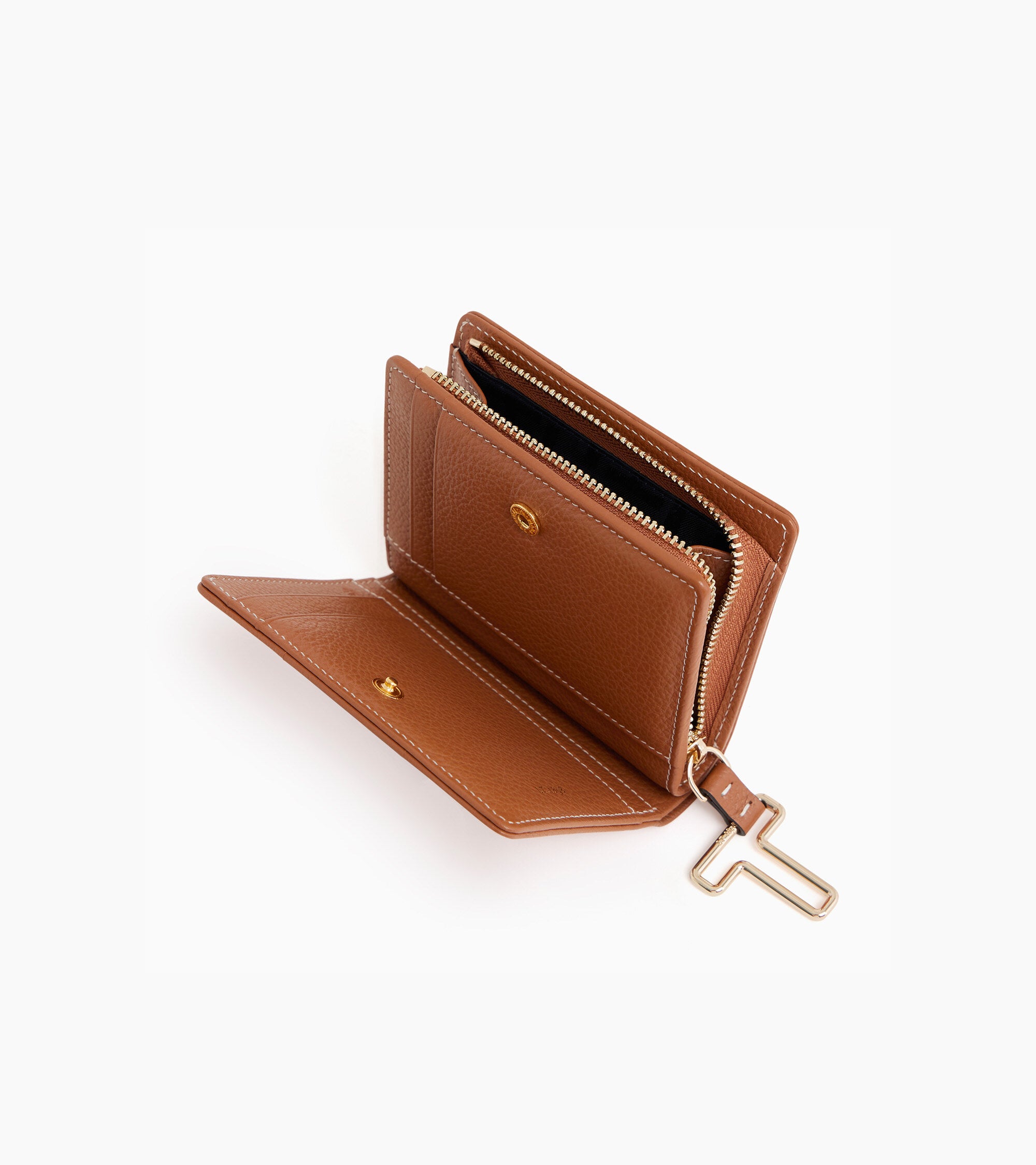 Cartera pequeña Juliette de cuero granulado
