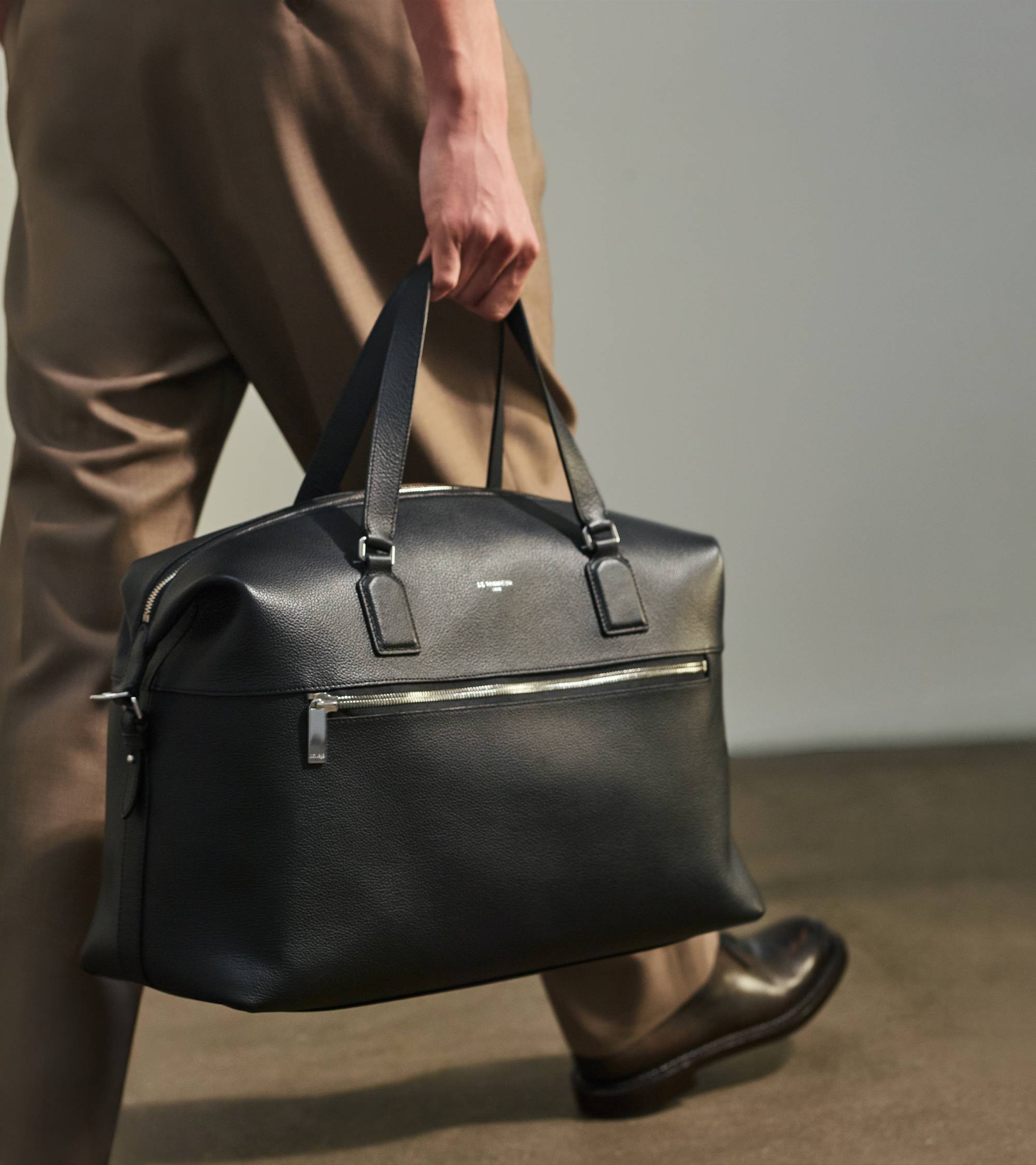 24-Stunden-Reisetasche Emile aus genarbtem Leder