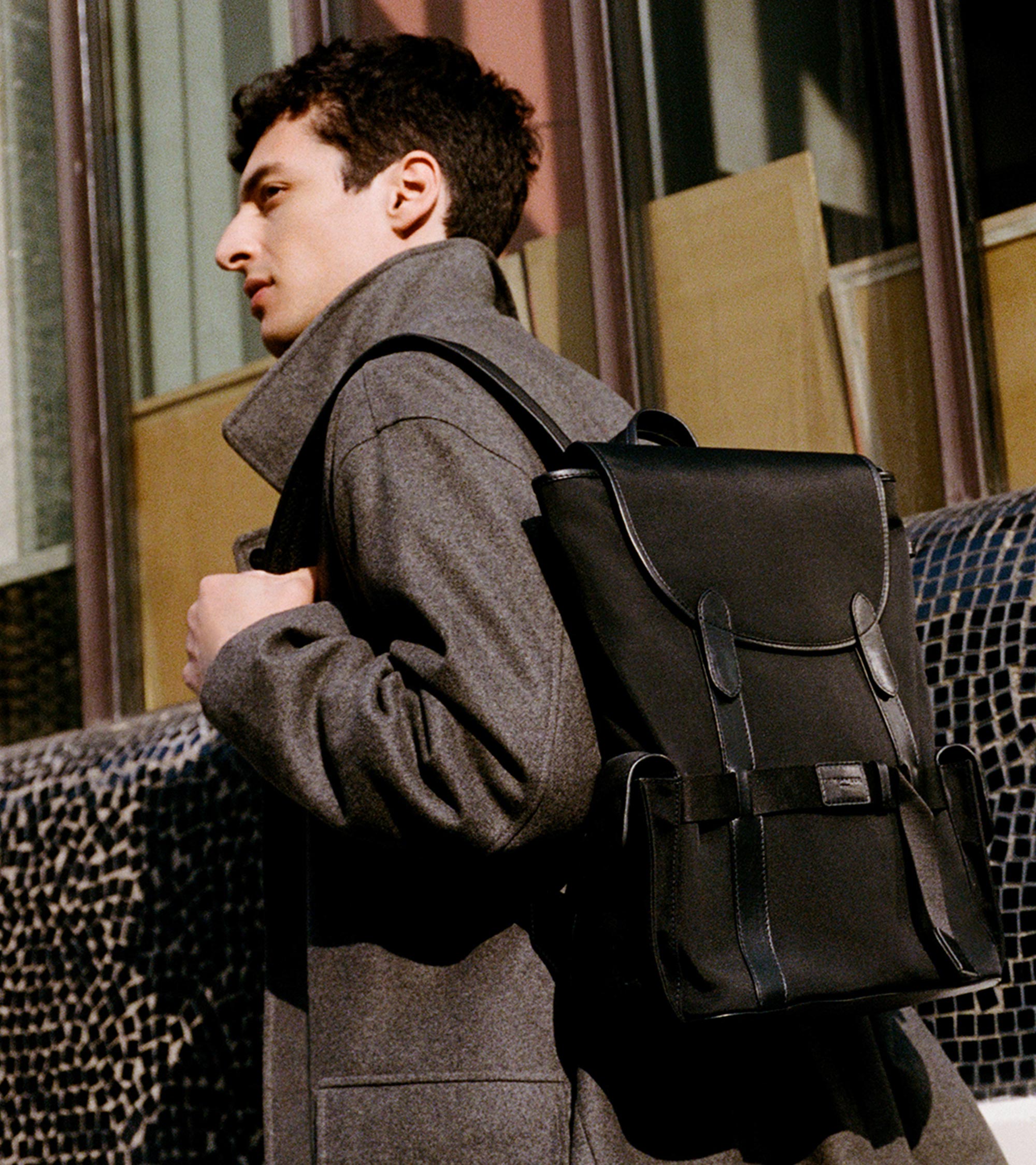 Sac à dos à rabat Noah en toile nylon