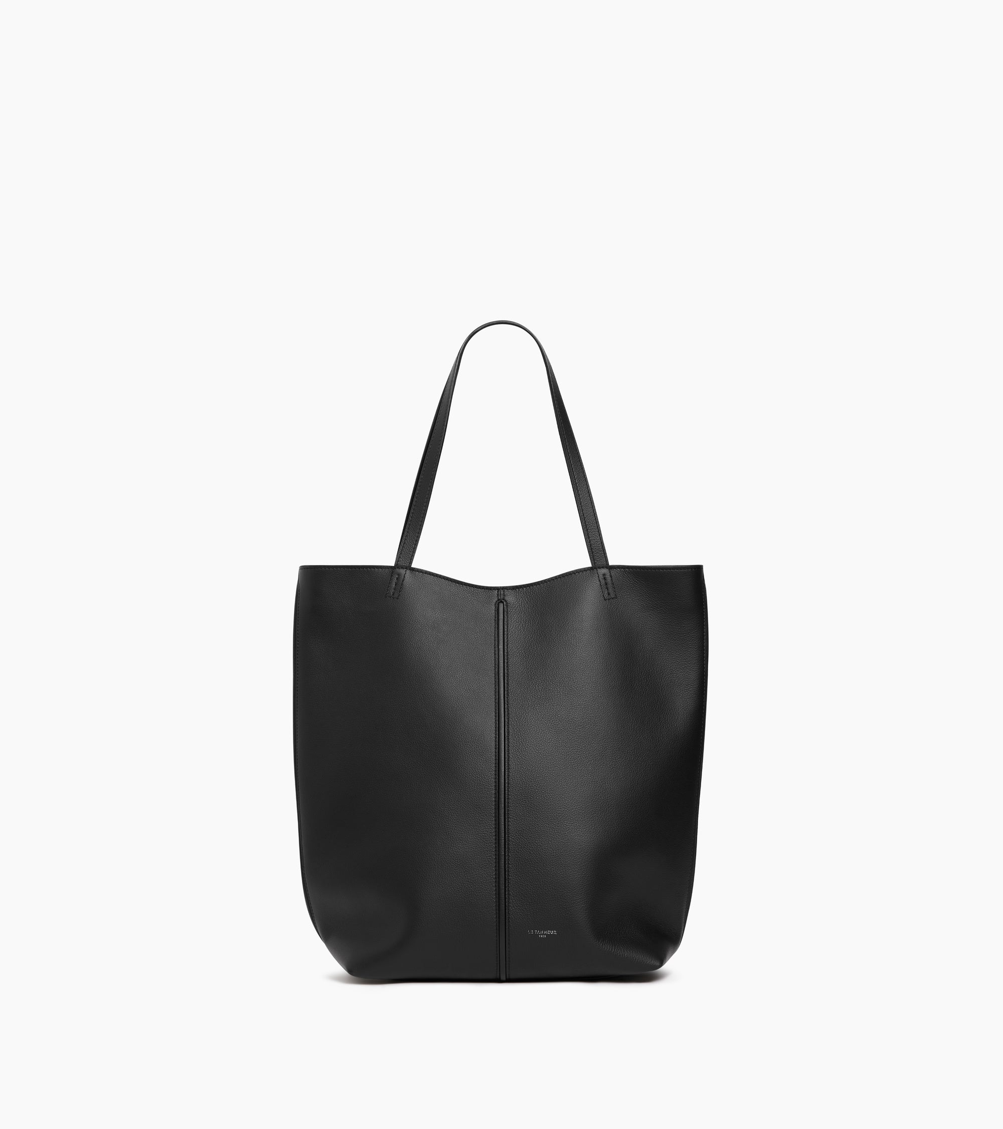 Mittelgroße Cabas-Tasche Hortense aus doppelseitig genarbtem Leder
