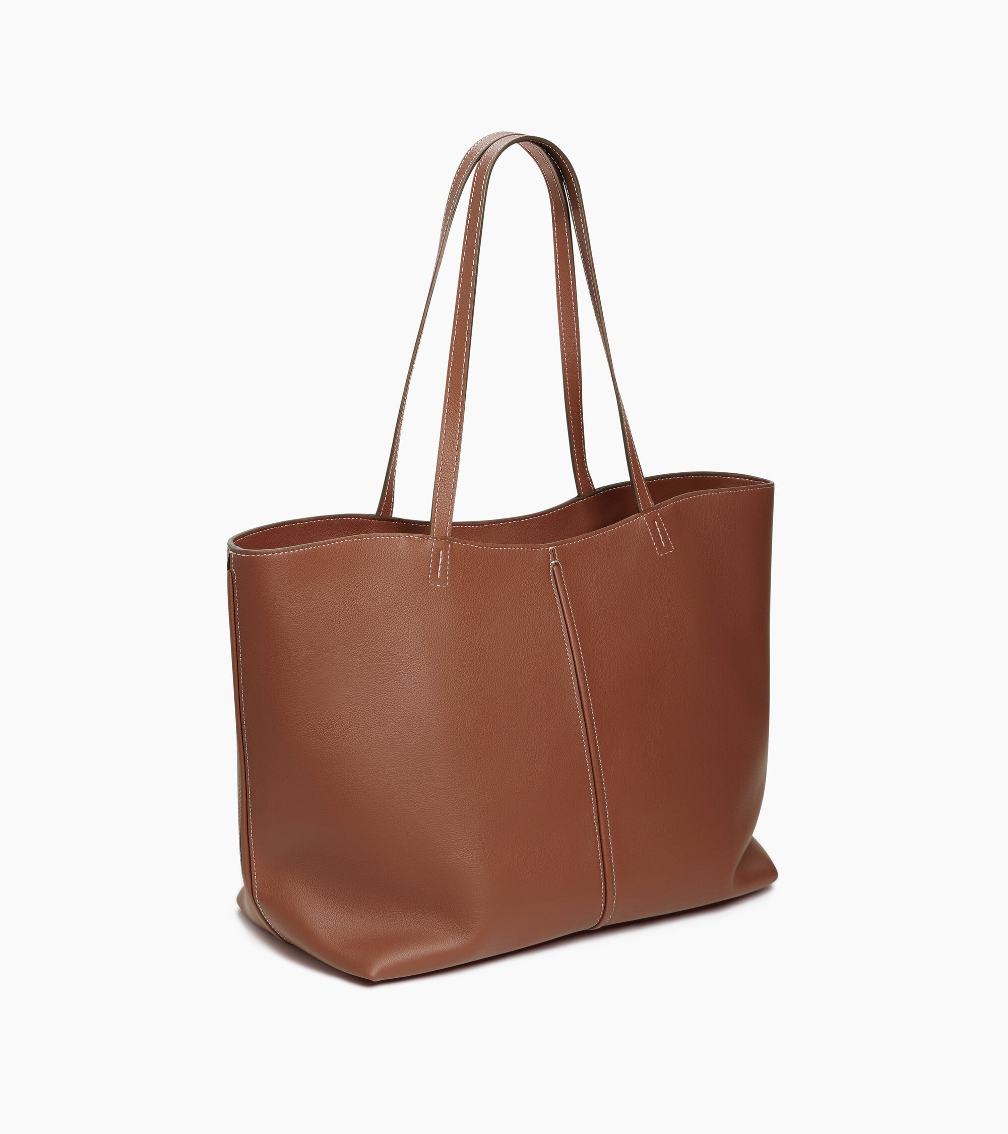 Große Cabas-Tasche Hortense aus doppelseitig genarbtem Leder