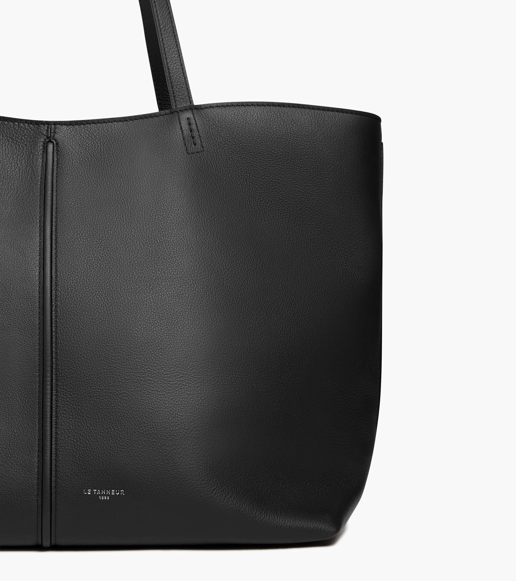 Große Cabas-Tasche Hortense aus doppelseitig genarbtem Leder