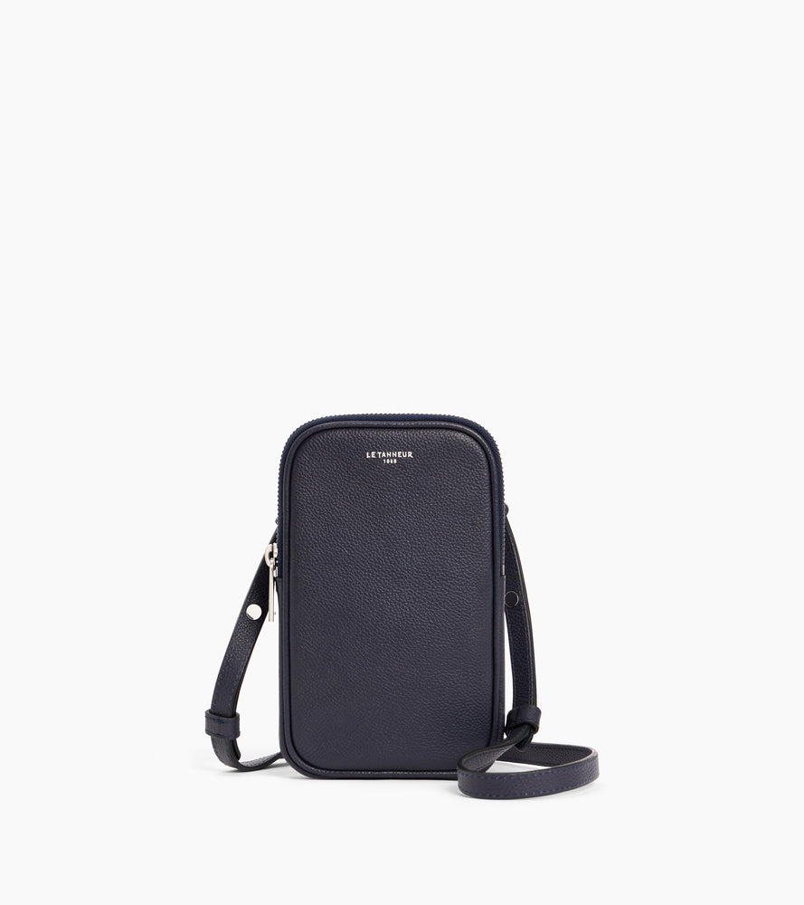 Bolso para móvil de cuero granulado