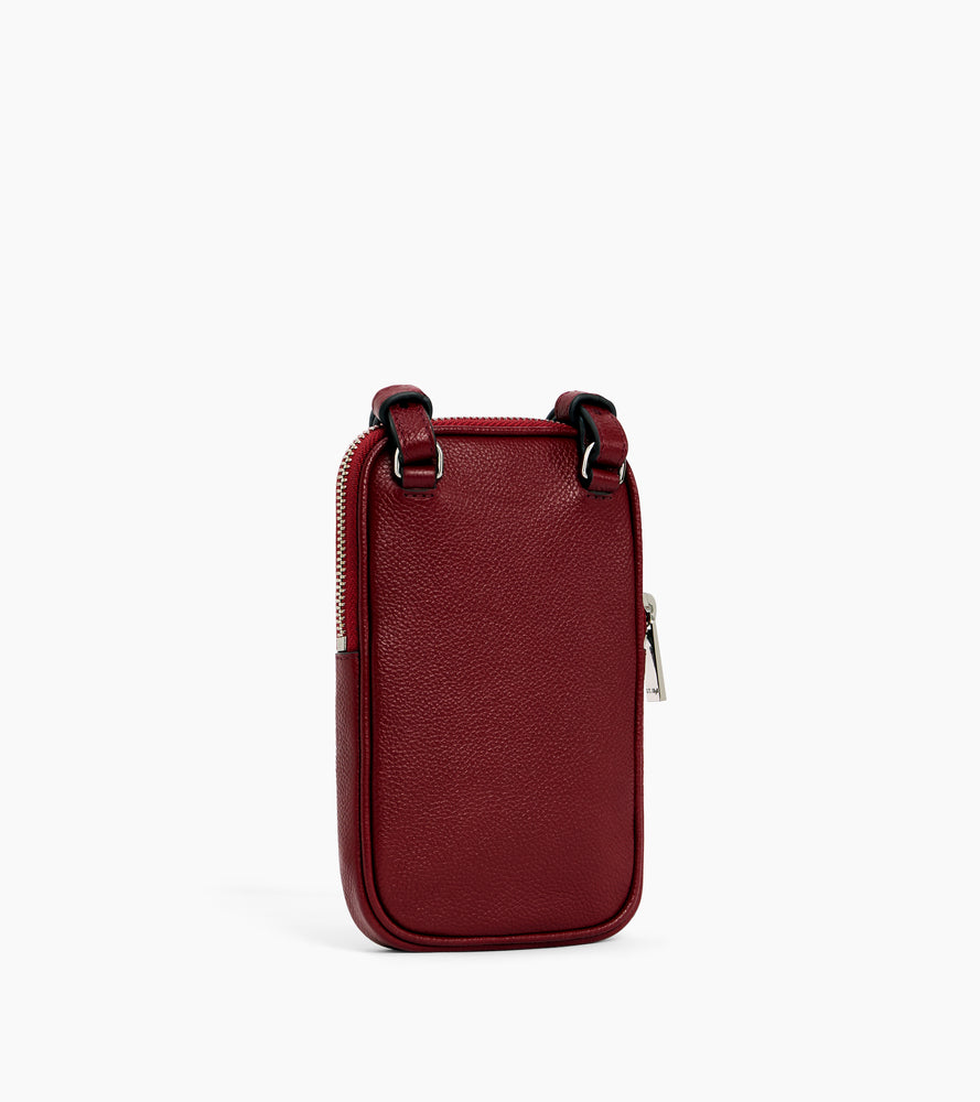 Bolso para móvil de cuero granulado