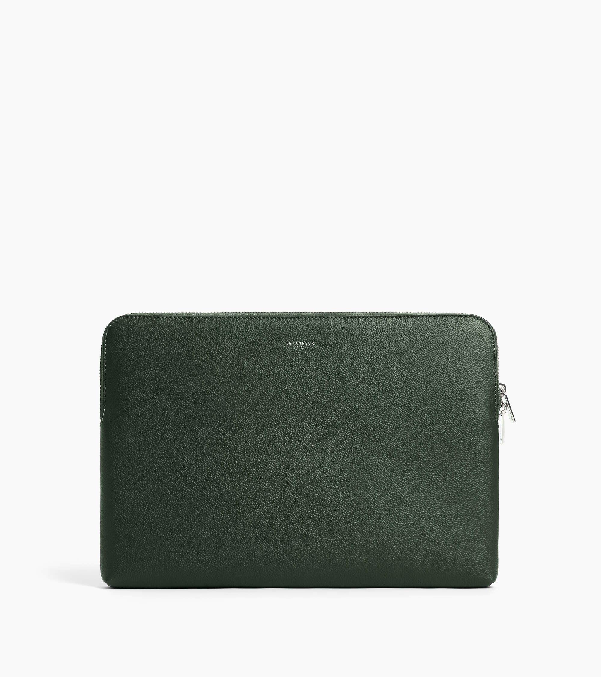 14-Zoll-Laptoptasche aus genarbtem Leder
