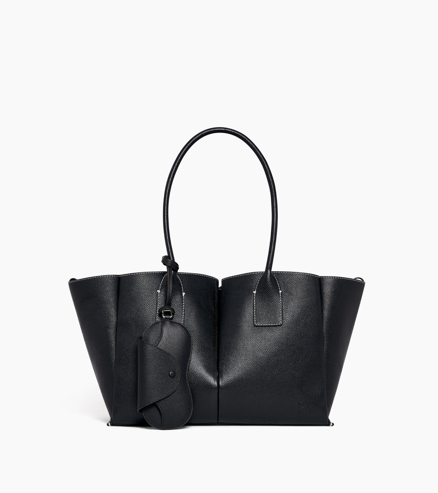 Etui à lunettes charms en cuir grainé