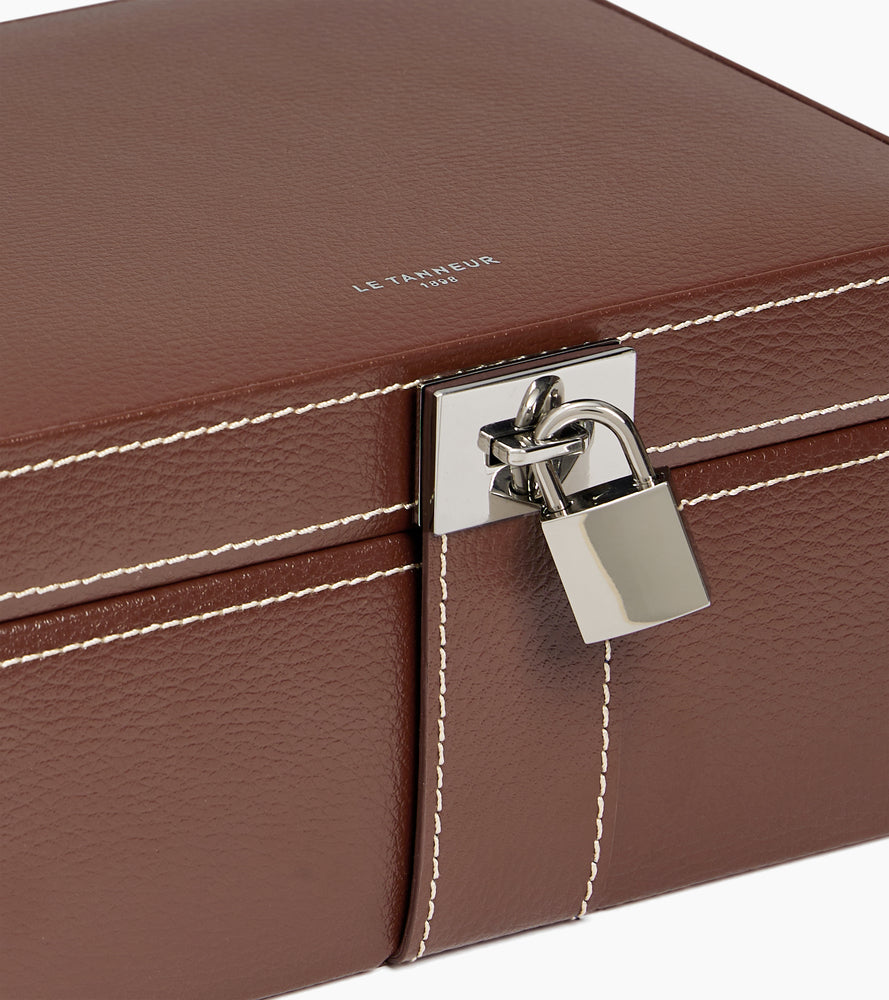 Boîte à bijoux moyen modèle en cuir