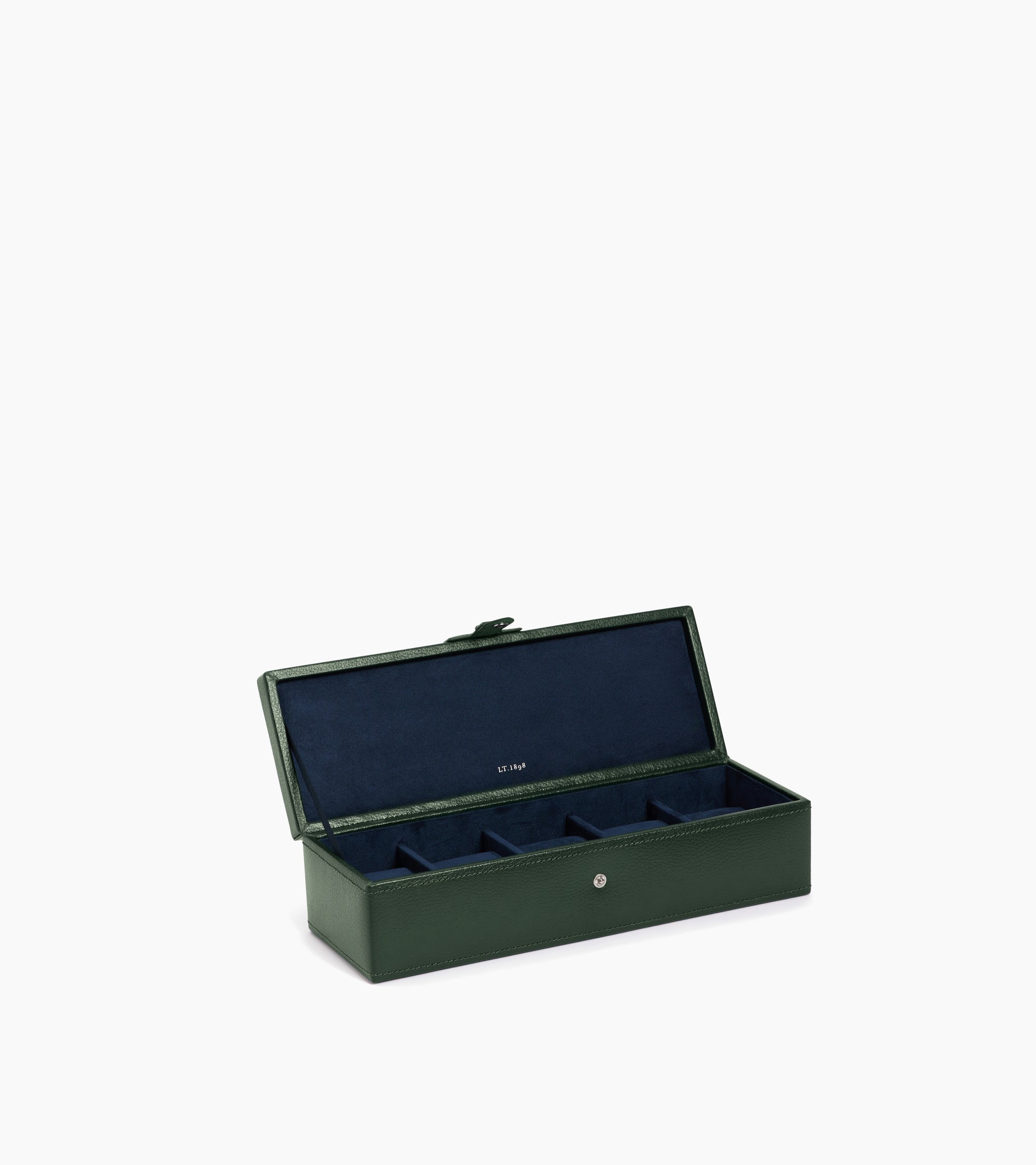 Schatulle für 5 Uhren aus genarbtem Leder