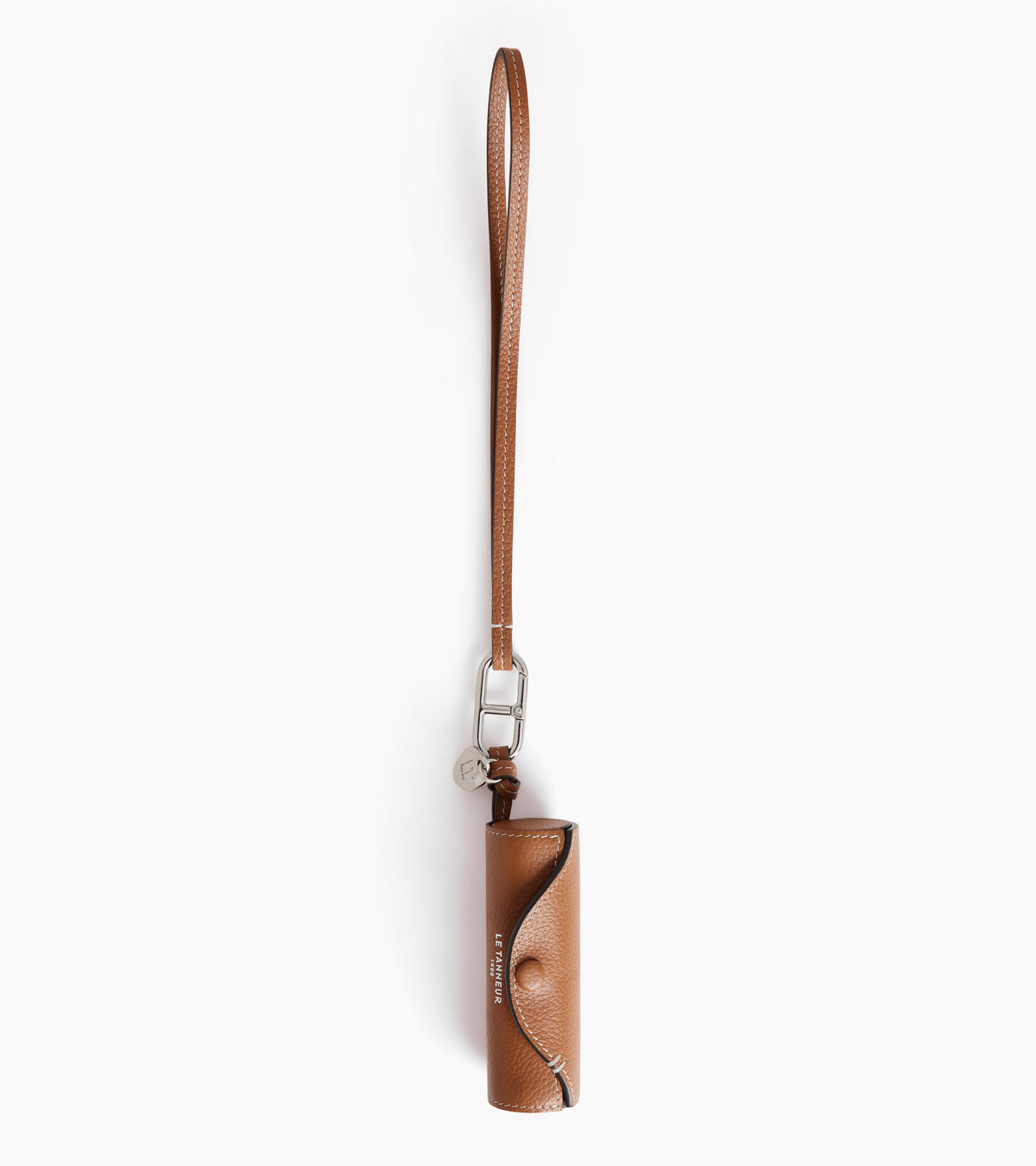 Etui rouge à lèvre charms en cuir grainé