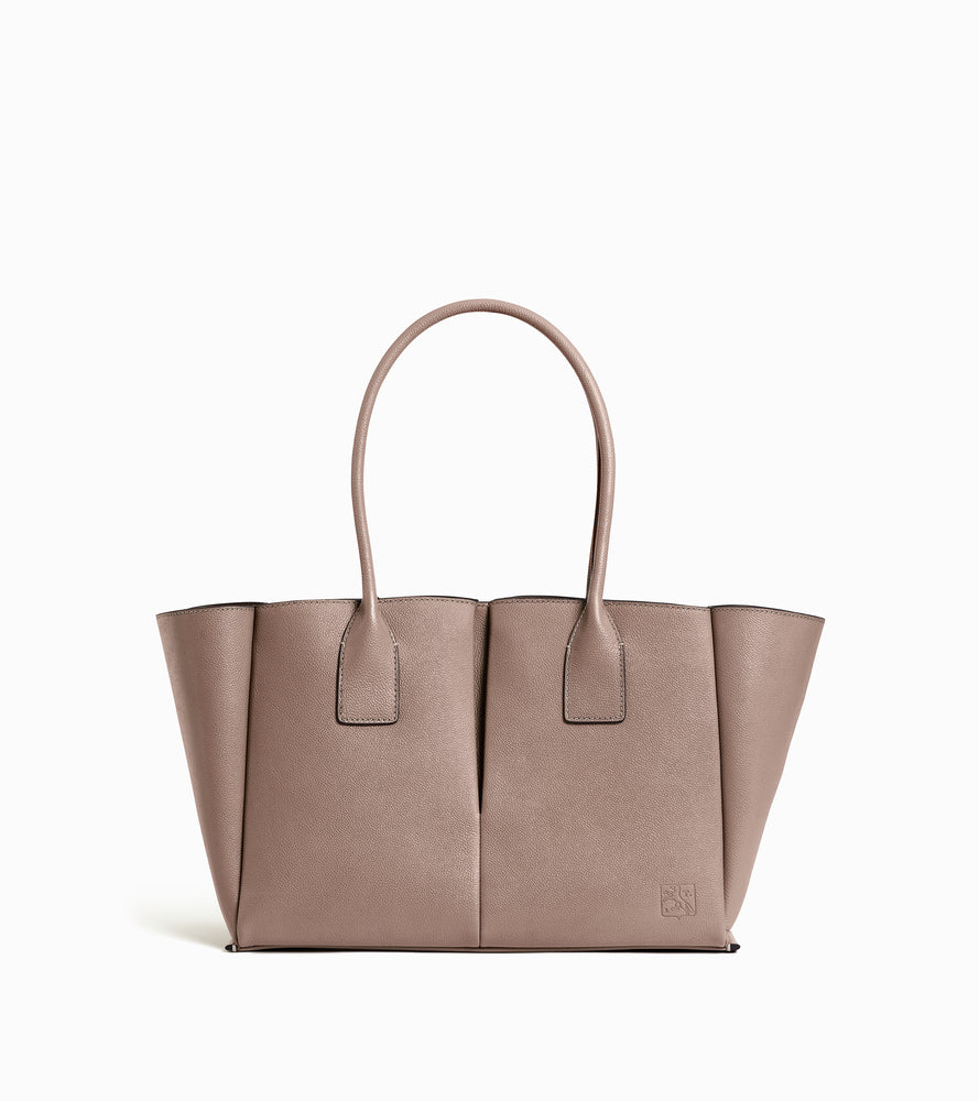 Bolso tote grande Elena de cuero texturizado
