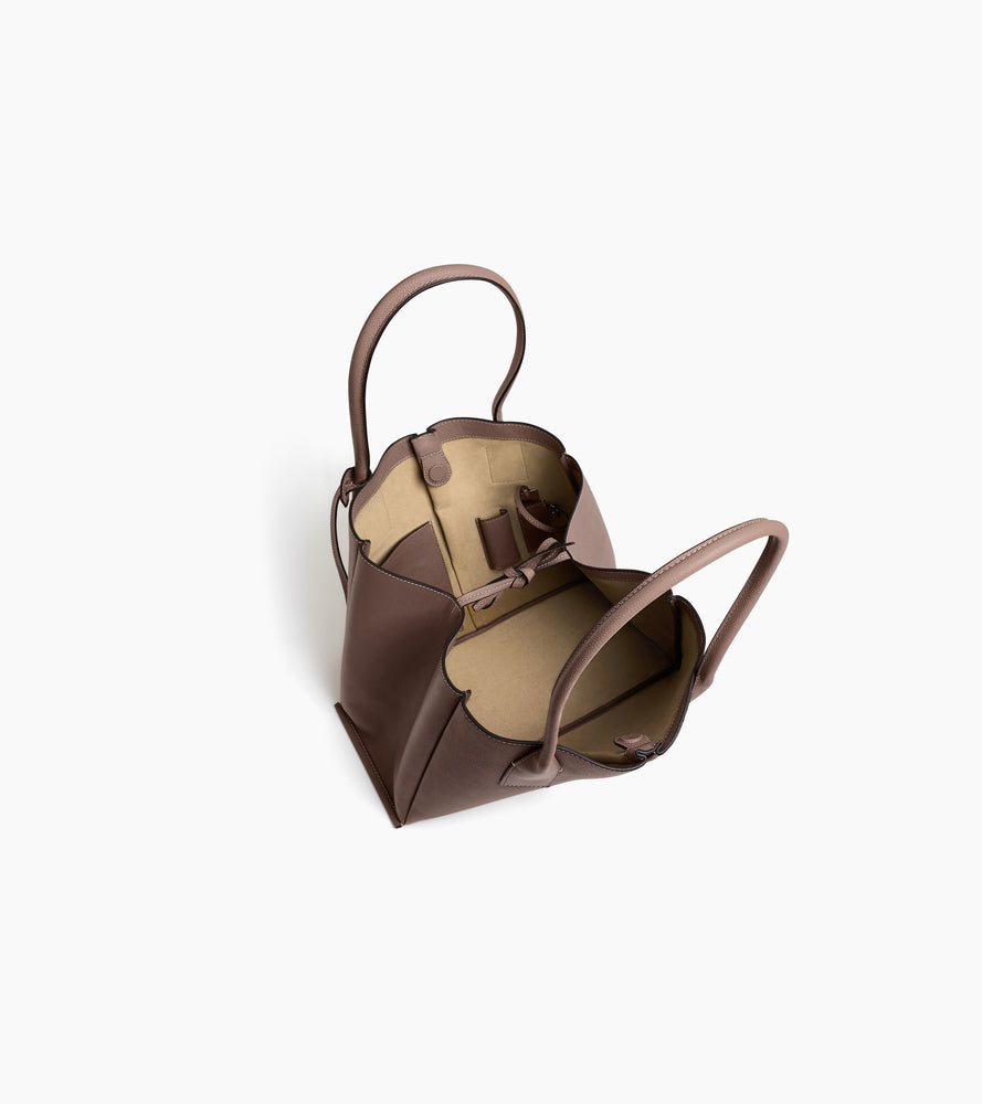 Bolso tote grande Elena de cuero texturizado