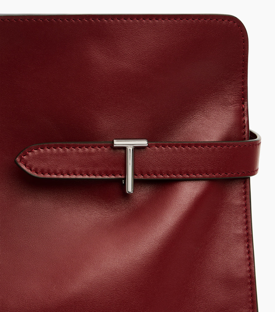 Bolsa de hombro modelo maxi Emie en cuero liso y nobuk
