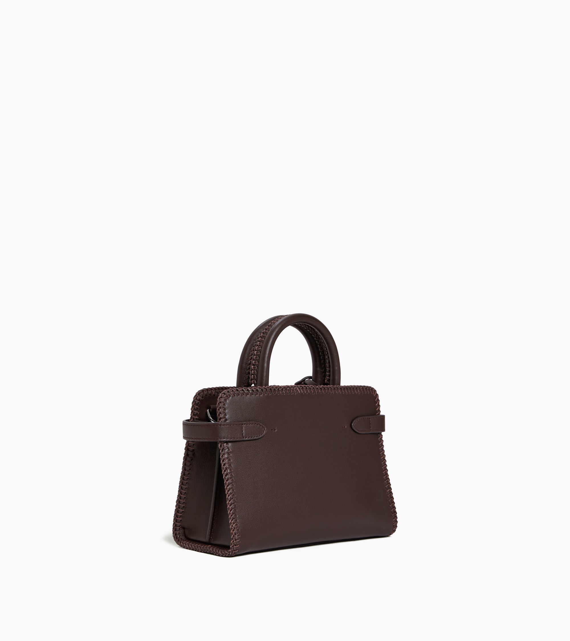 Kleine Handtasche Emilie aus Glattleder mit Ziernähten