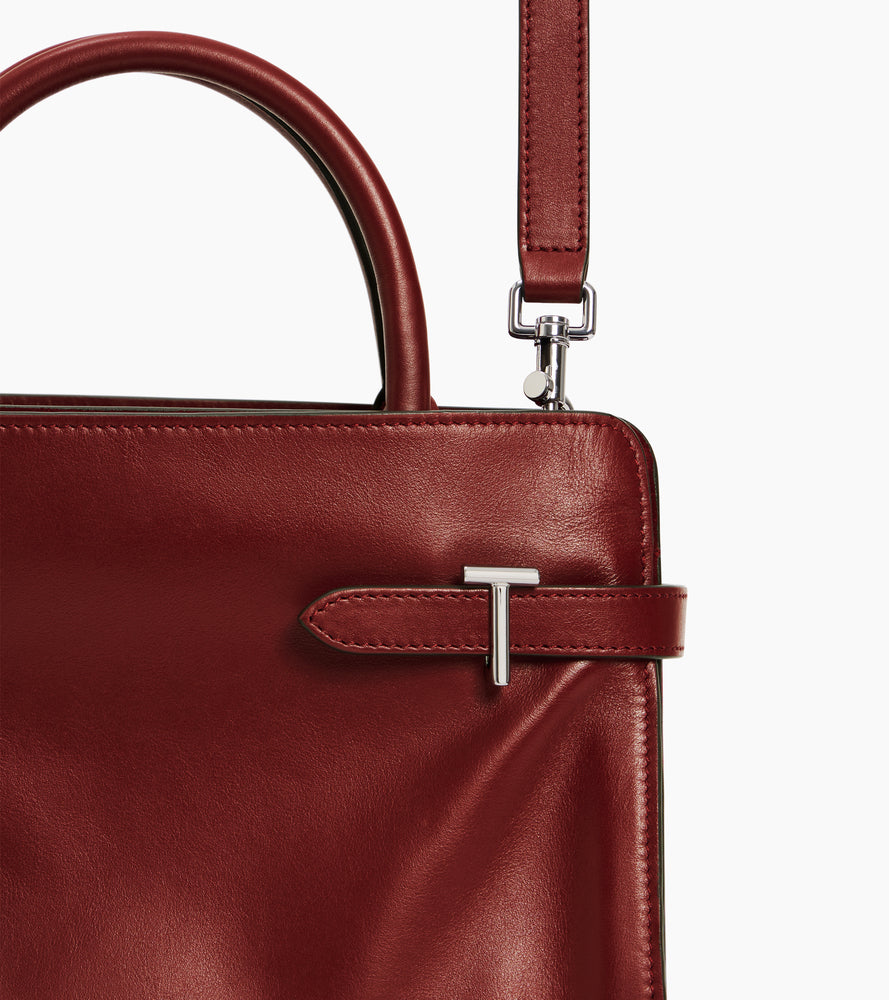 Bolso mediano modelo Emie de piel granulada y nobuk
