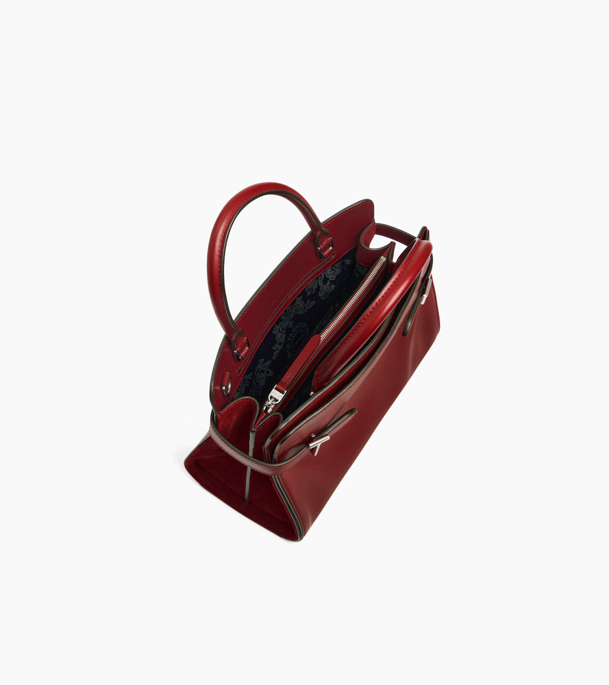 Bolso mediano modelo Emie de piel granulada y nobuk