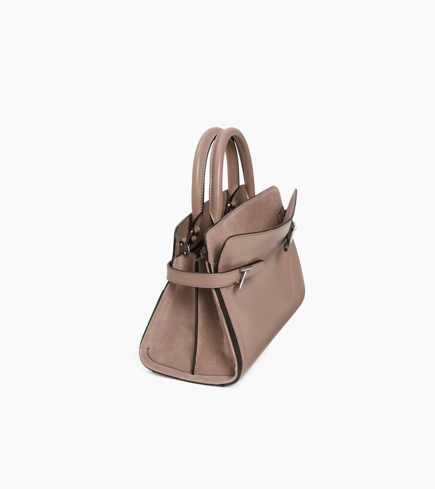 Bolso mediano modelo Emie de piel granulada y nobuk