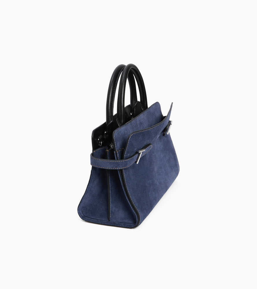 Bolso de mano mediano de ante efecto vaquero Emie