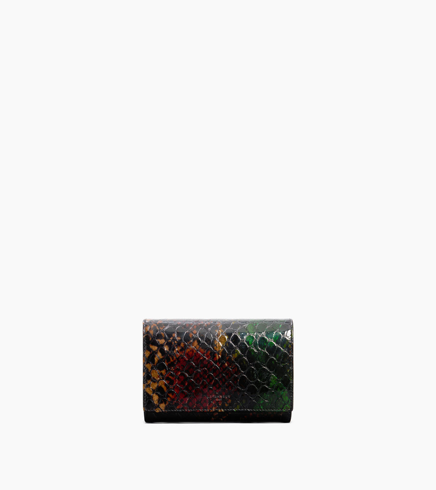 Cartera de piel efecto pitón Emilie
