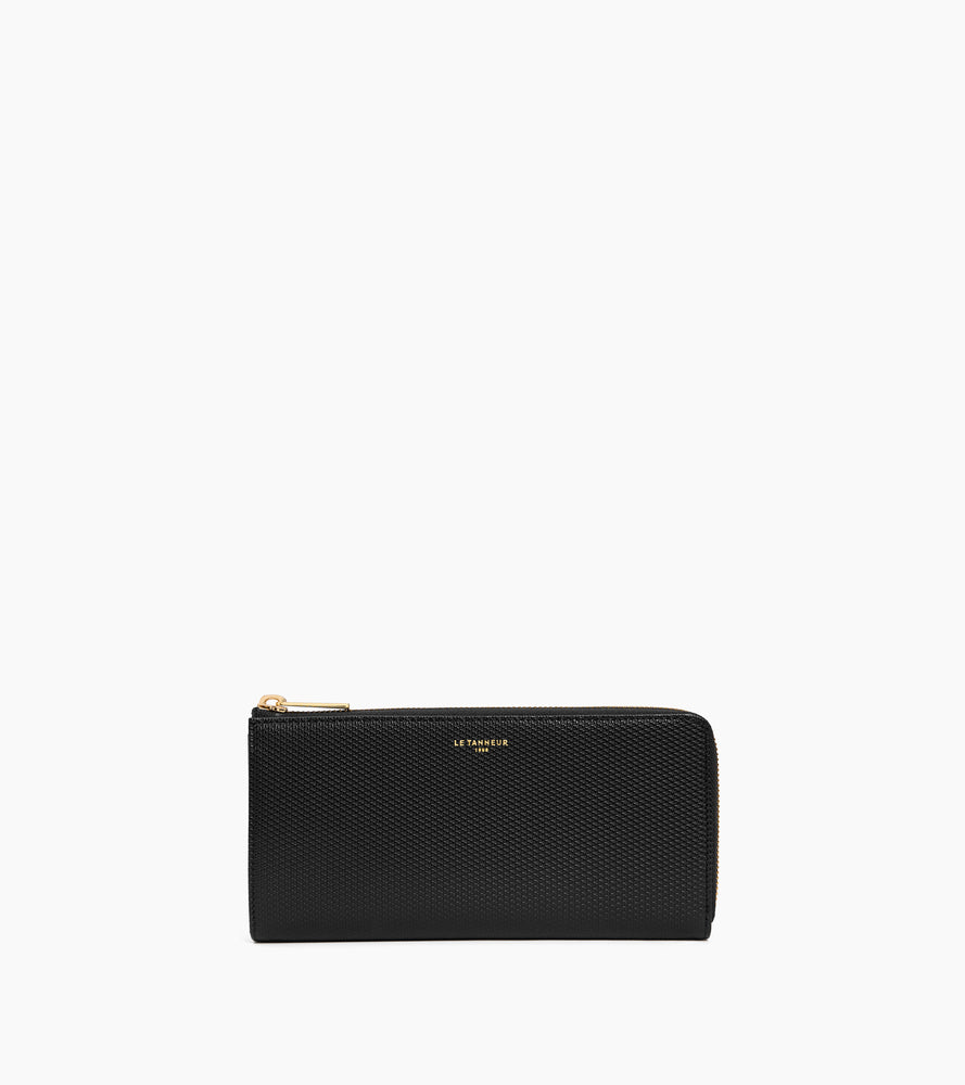 Cartera con cremallera Emilie de piel signature T