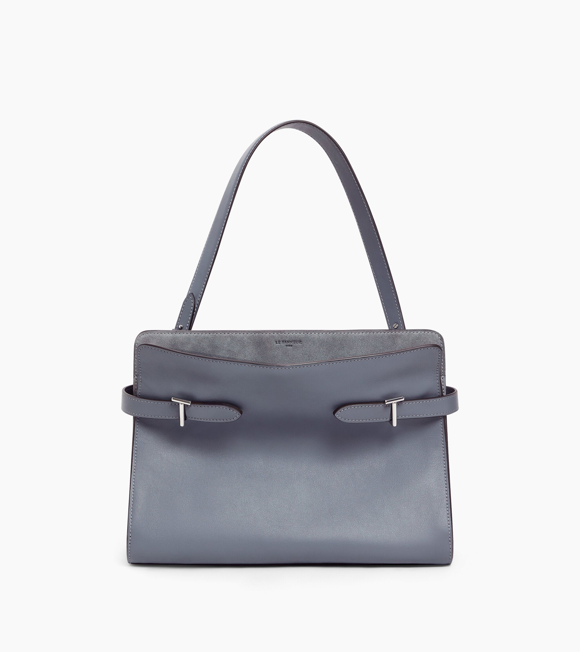 Große Handtasche Emie aus Glatt- und Nubukleder