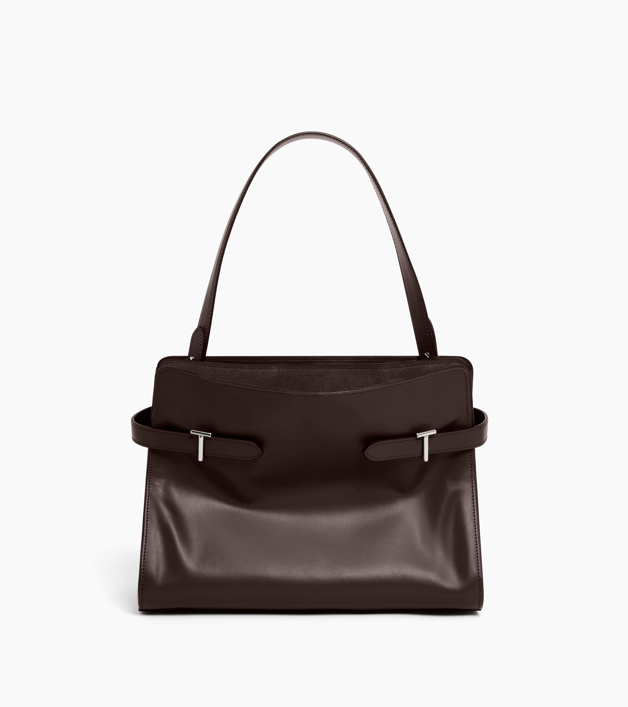 Große Handtasche Emie aus Glatt- und Nubukleder