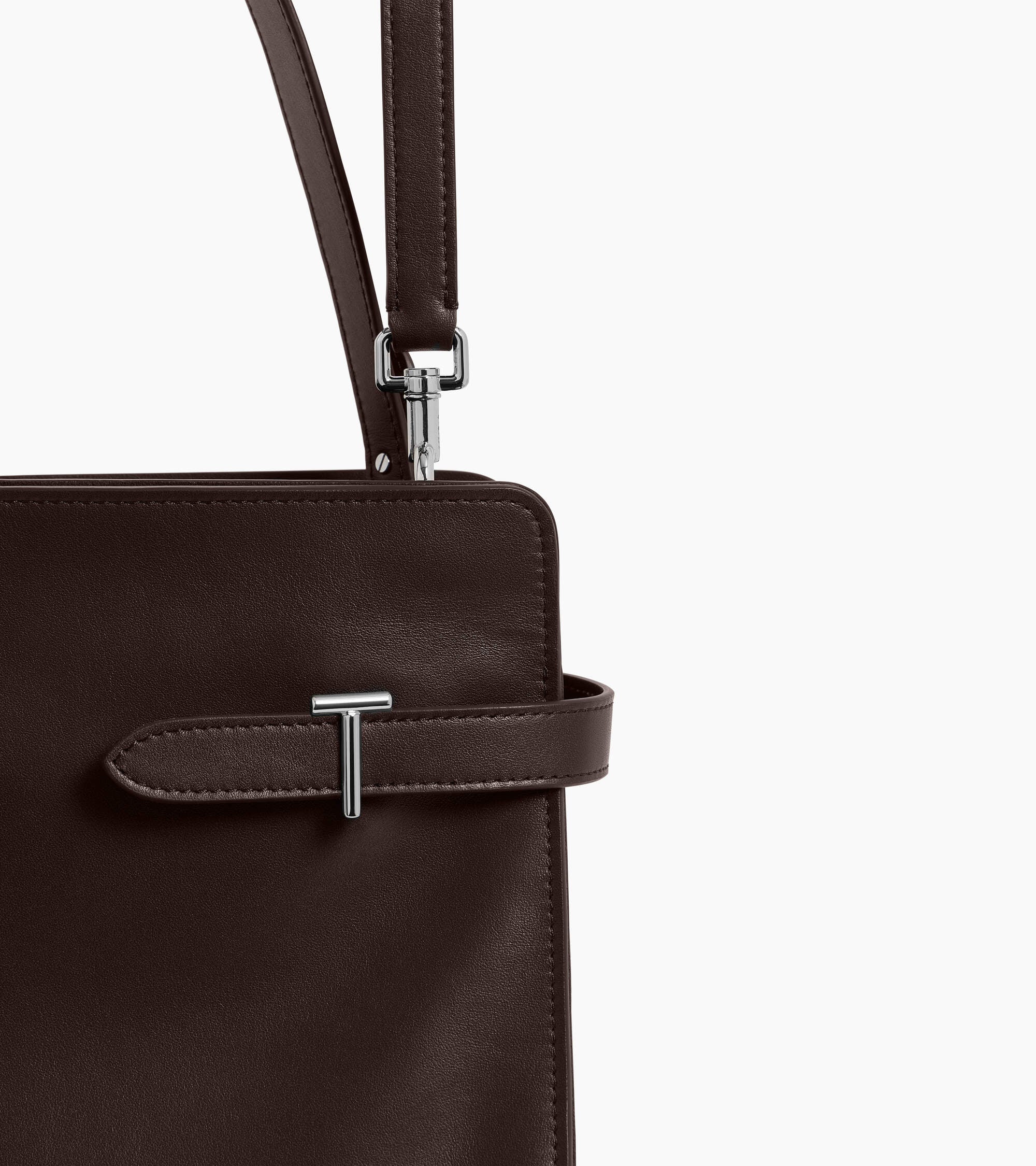 Große Handtasche Emie aus Glatt- und Nubukleder