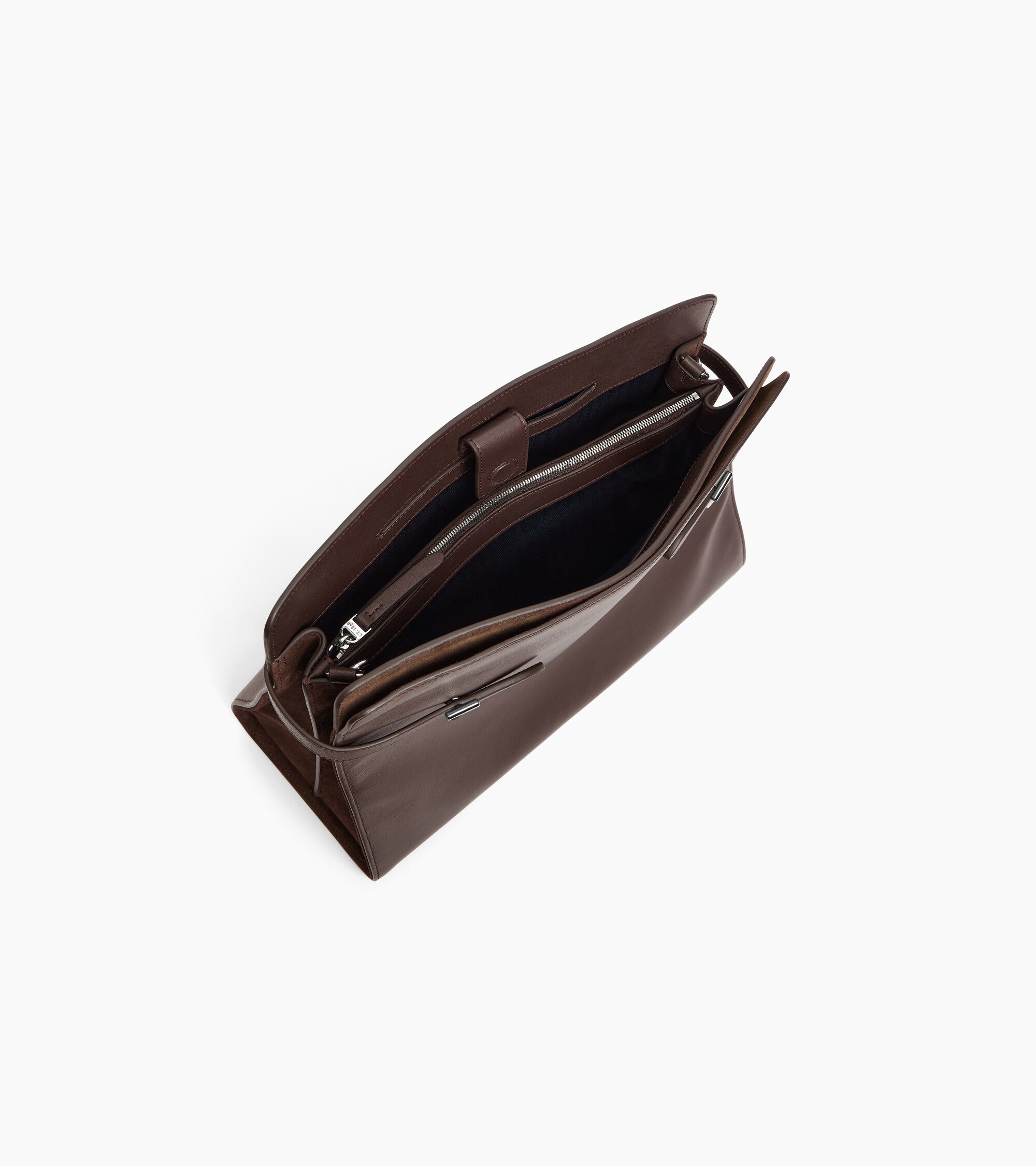 Maxi-Handtasche Emie aus Glatt- und Nubukleder