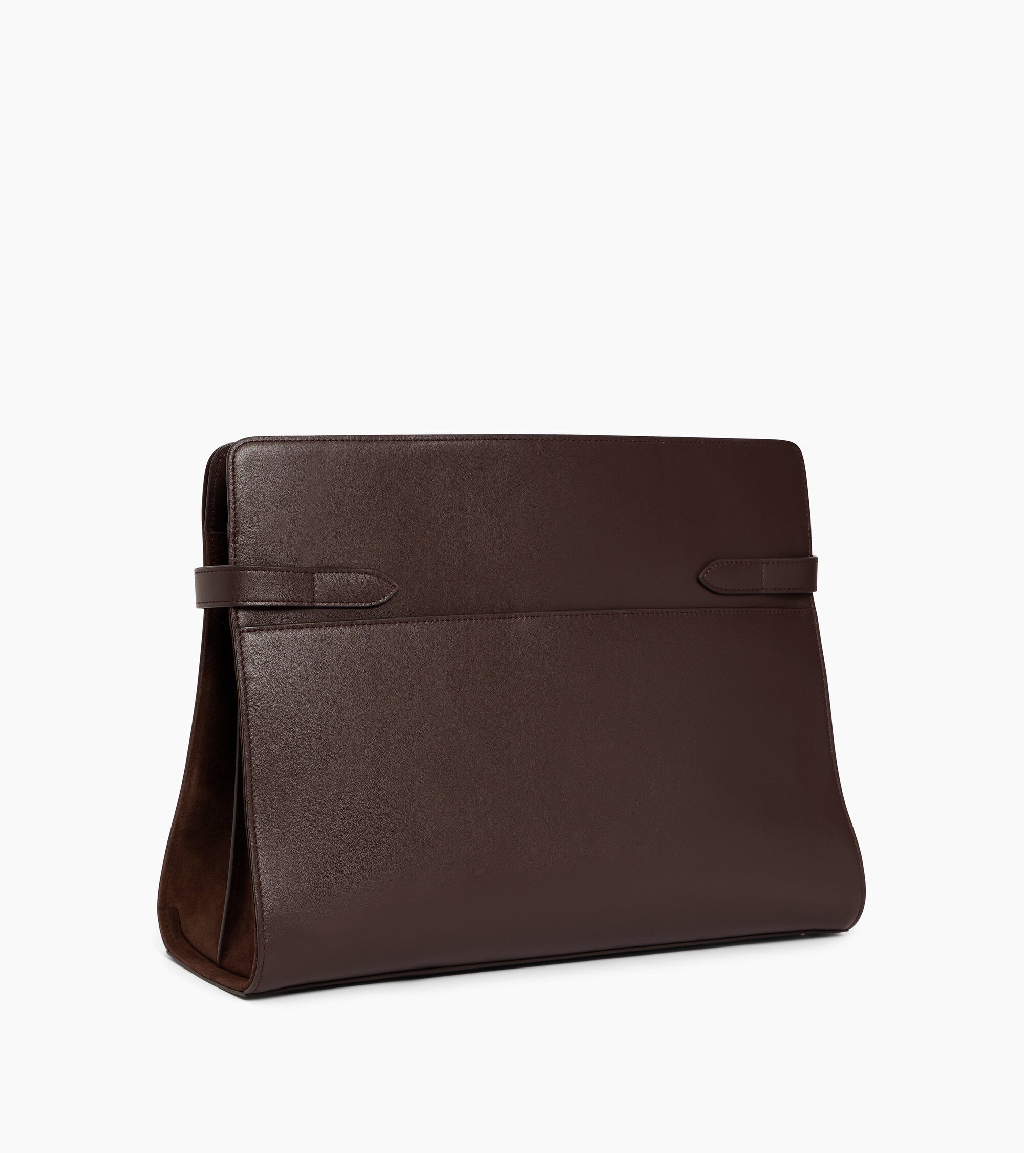 Sac porté épaule modèle maxi Emie en cuir lisse et nubuck