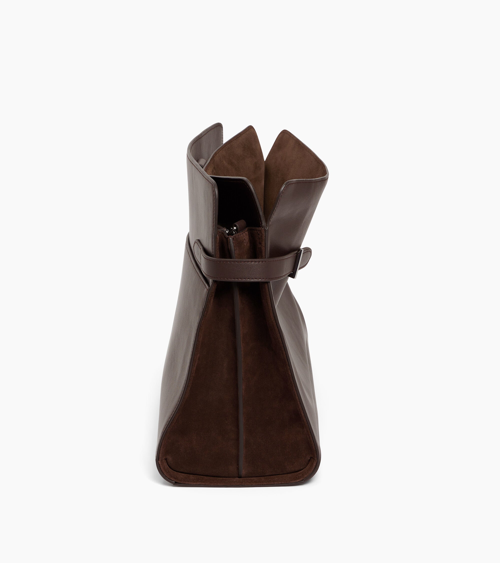 Maxi-Handtasche Emie aus Glatt- und Nubukleder