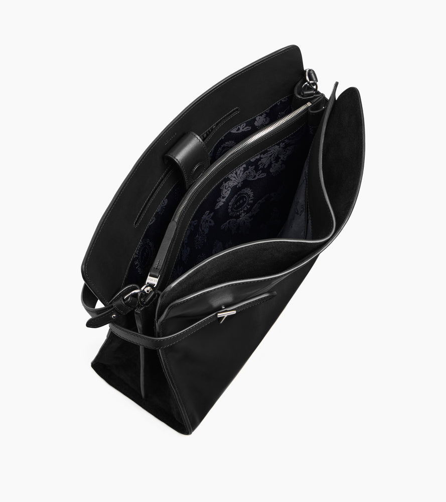 Maxi-Handtasche Emie aus Glatt- und Nubukleder