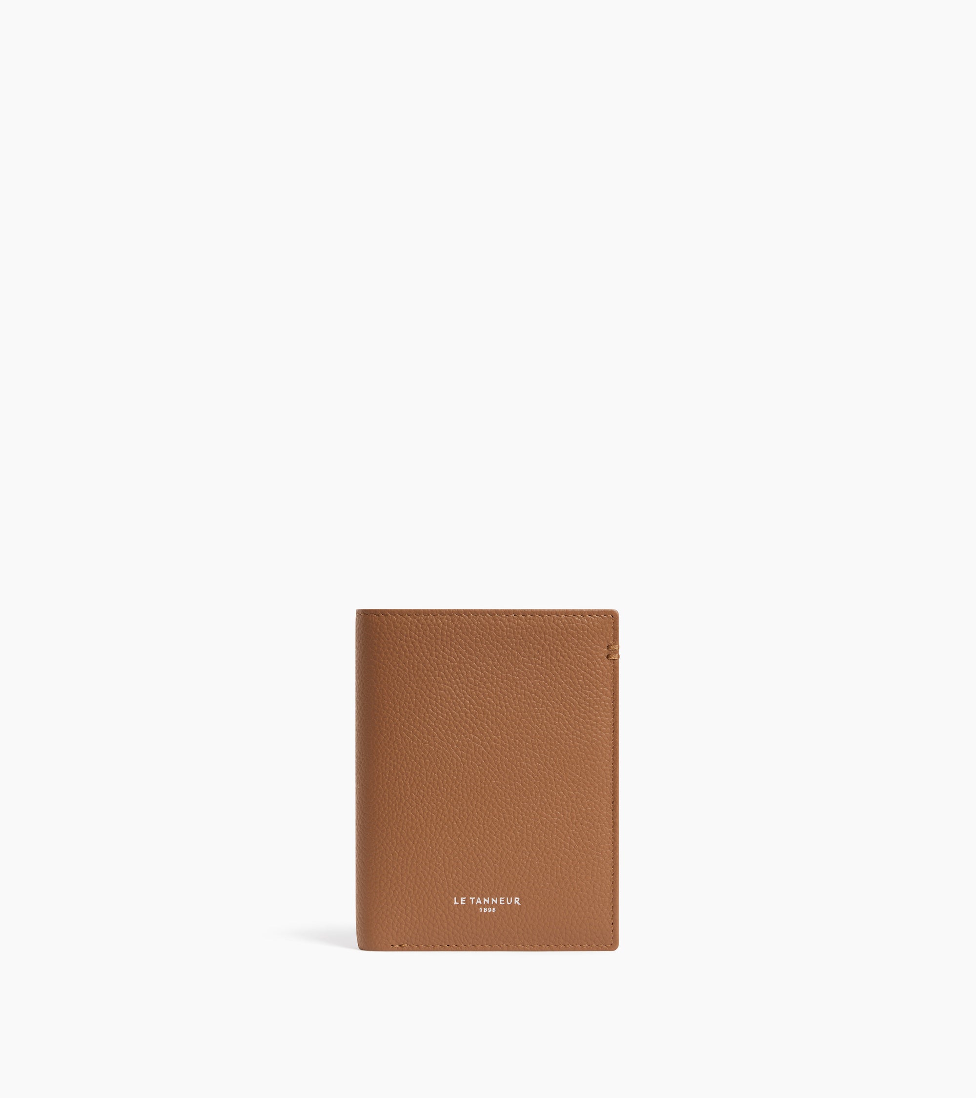 Mittelgroße Brieftasche im Hochformat mit Reißverschluss Lucien aus genarbtem Leder