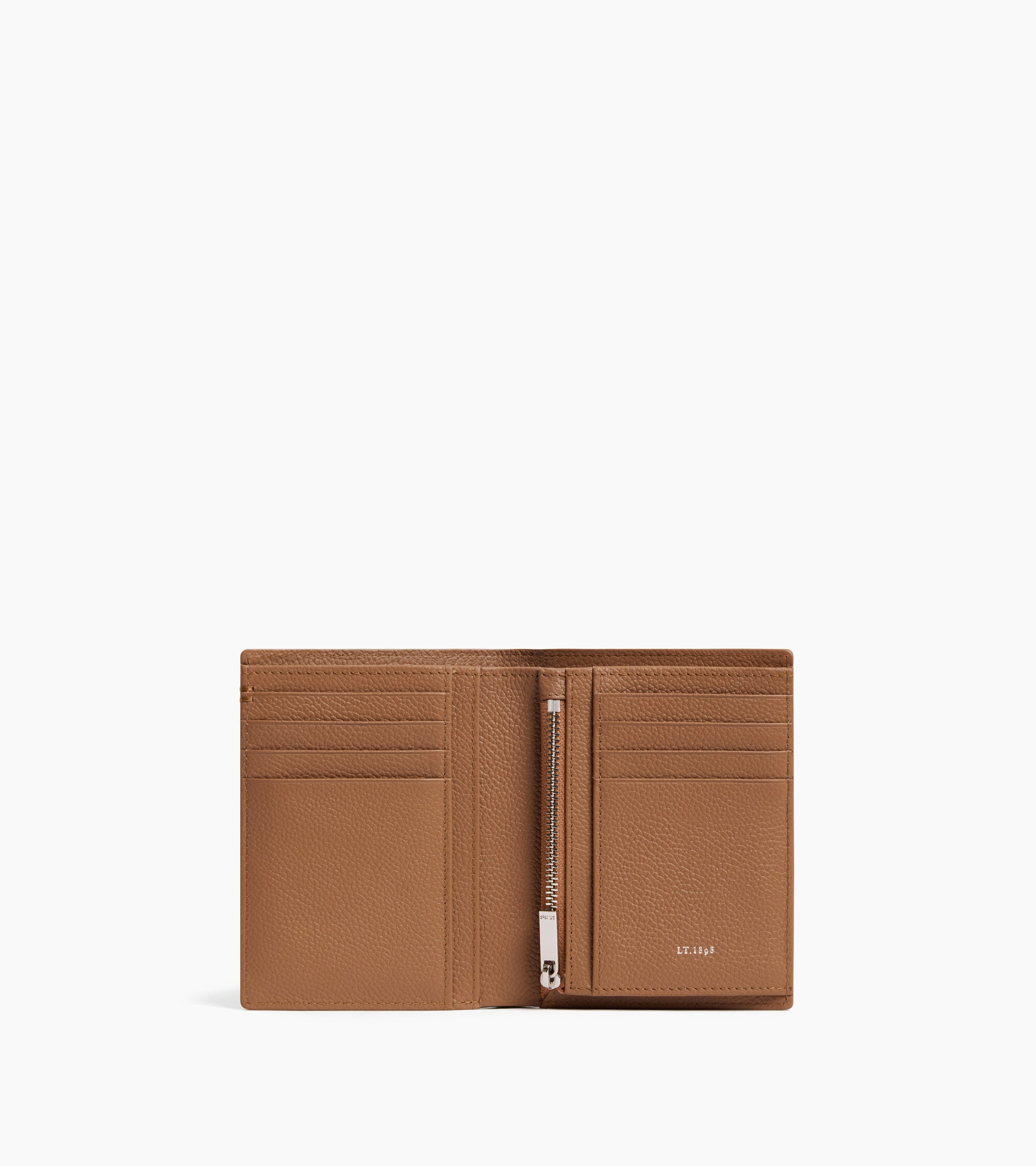 Lucien グレインレザー ファスナー付き ミディアム 縦型 財布