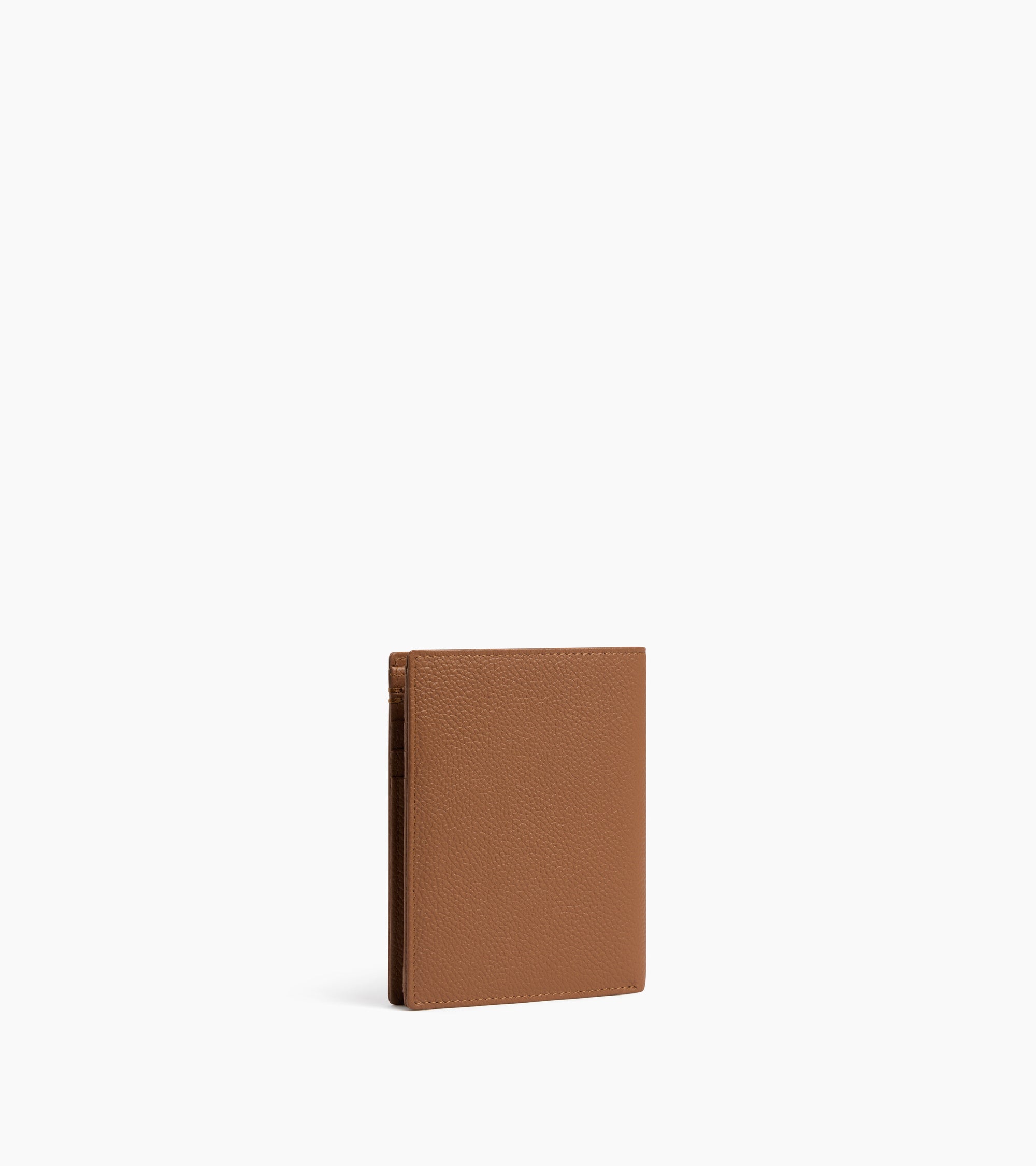 Mittelgroße Brieftasche im Hochformat mit Reißverschluss Lucien aus genarbtem Leder