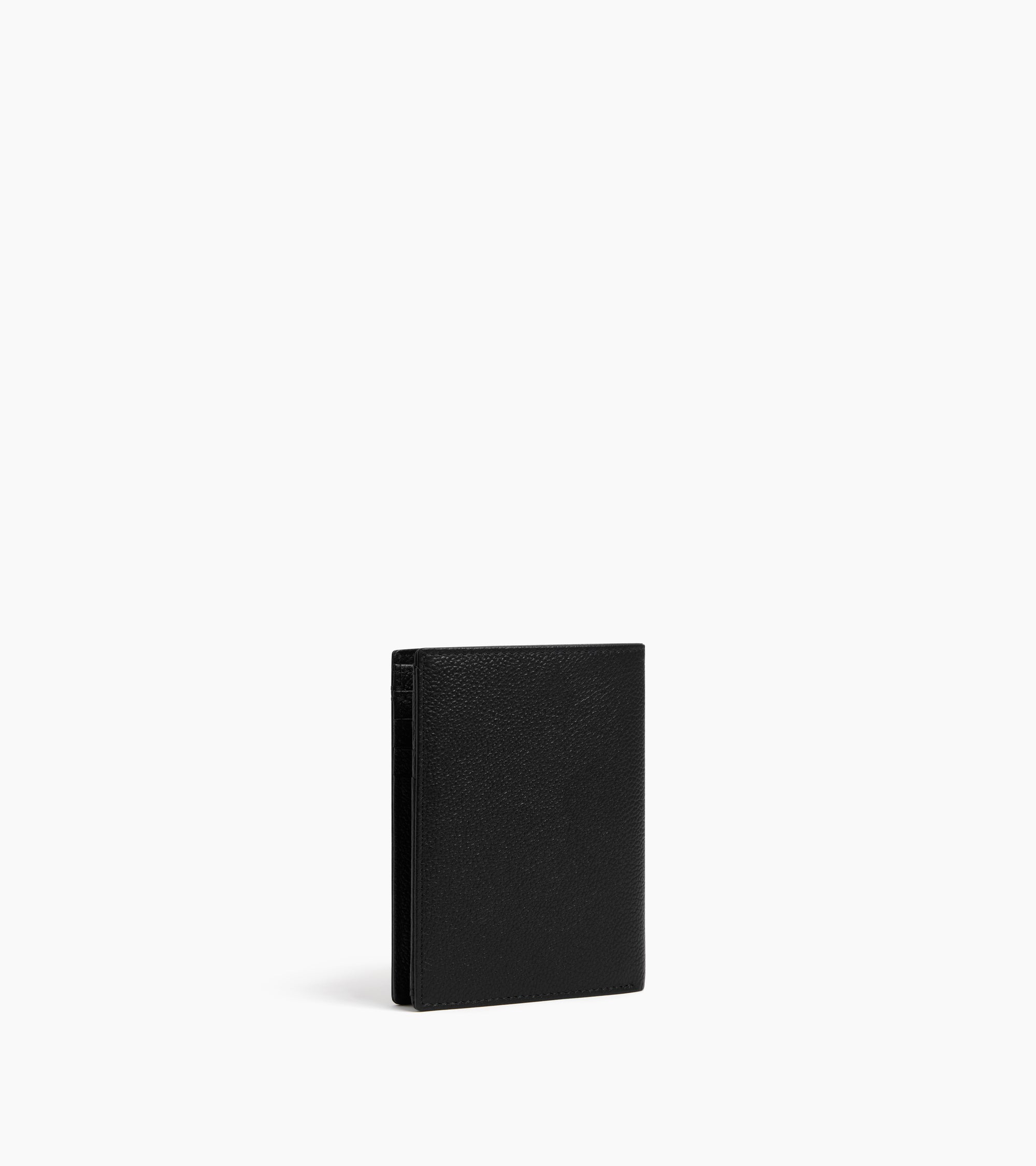 Mittelgroße Brieftasche im Hochformat mit Reißverschluss Lucien aus genarbtem Leder