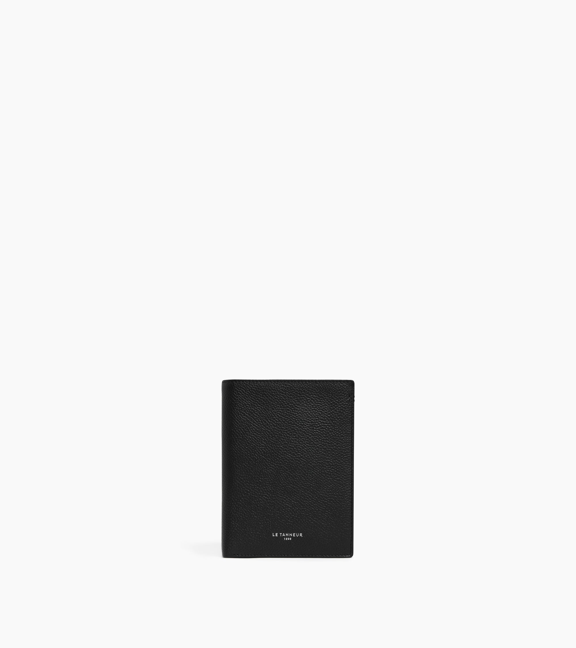 Große Brieftasche im Hochformat mit Reißverschluss Lucien aus genarbtem Leder