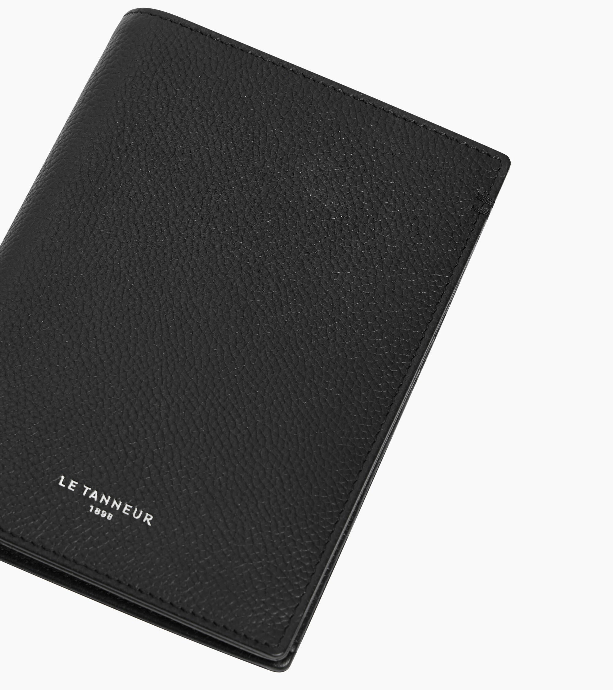 Große Brieftasche im Hochformat mit Reißverschluss Lucien aus genarbtem Leder