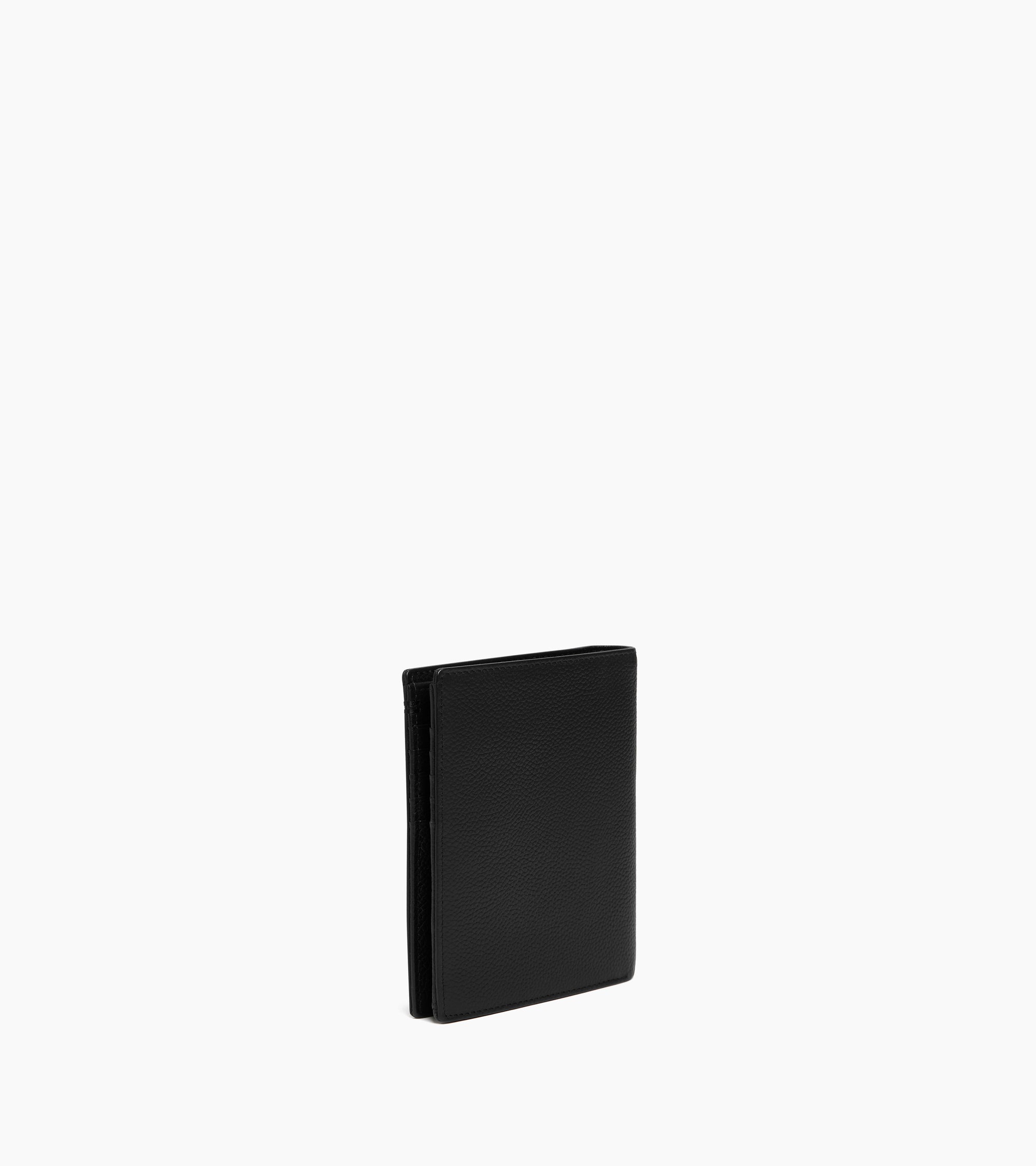 Große Brieftasche im Hochformat mit Reißverschluss Lucien aus genarbtem Leder