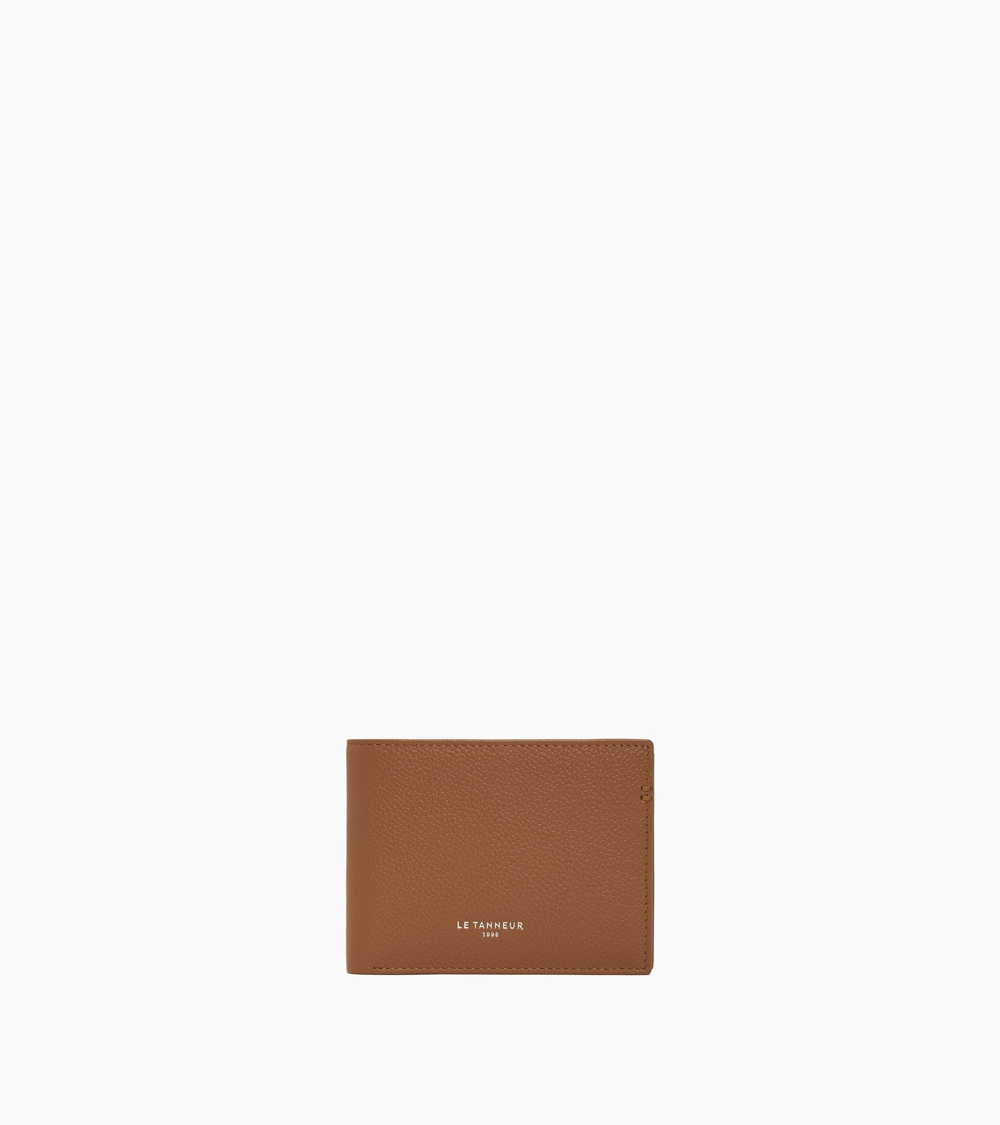 Portefeuille zippé horizontal Lucien en cuir grainé