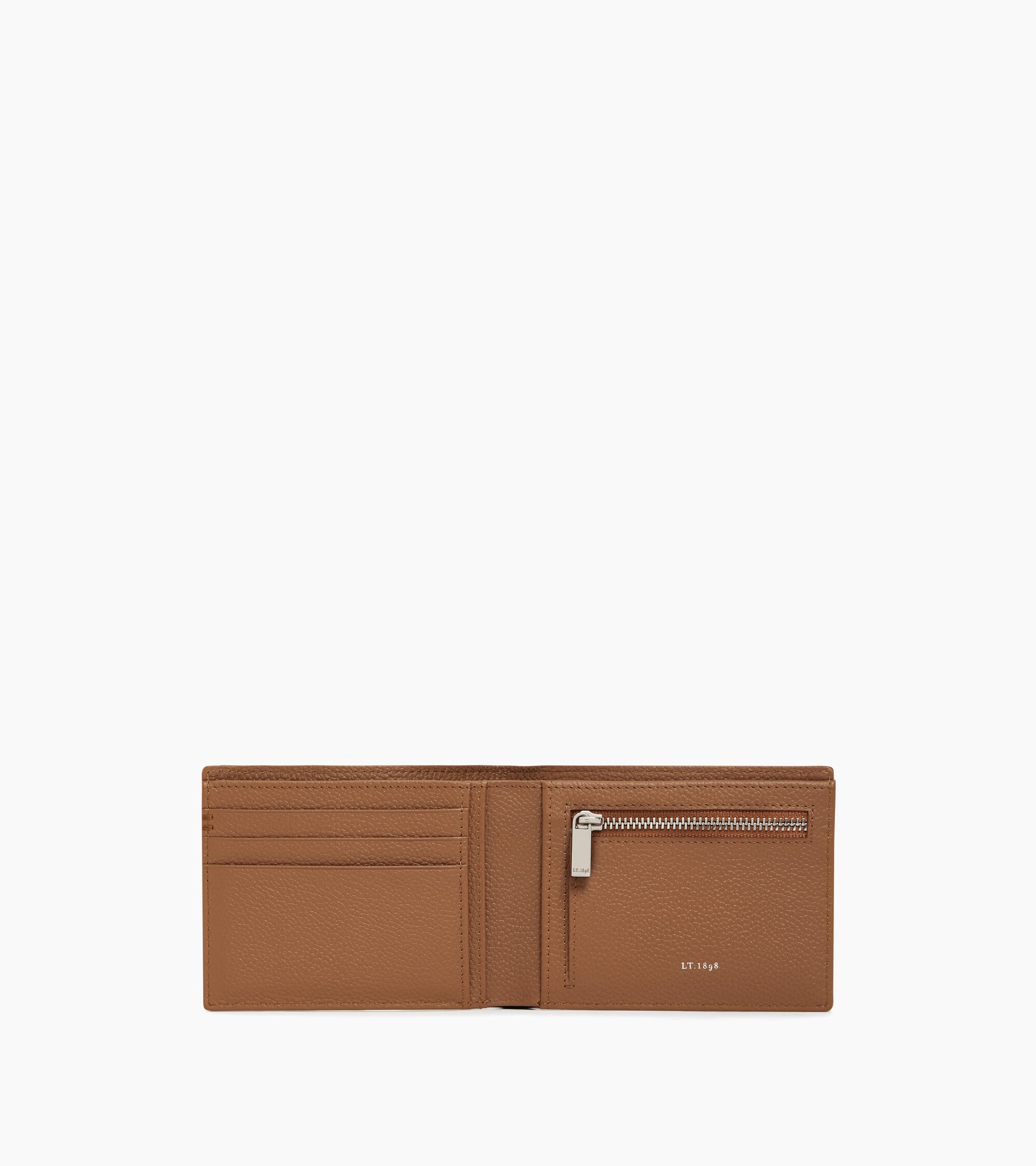 Brieftasche im Querformat mit Reißverschluss Lucien aus genarbtem Leder
