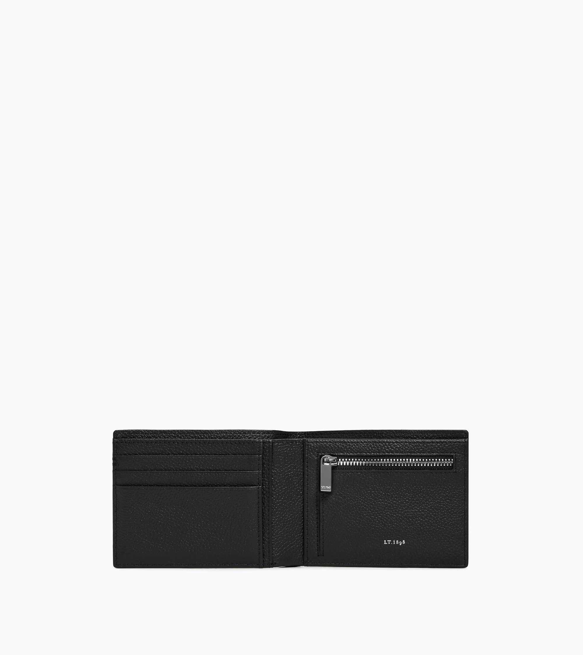 Brieftasche im Querformat mit Reißverschluss Lucien aus genarbtem Leder