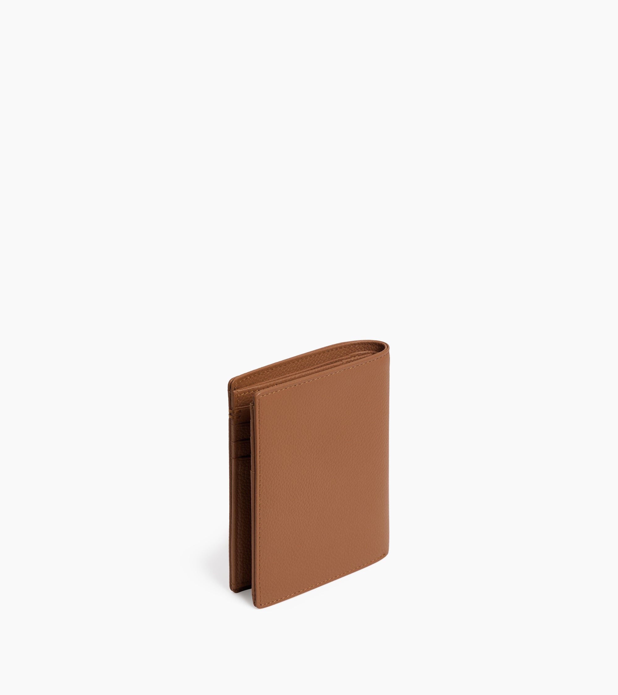 Lucien グレインレザー ファスナー付き スモール 縦型 二つ折り財布