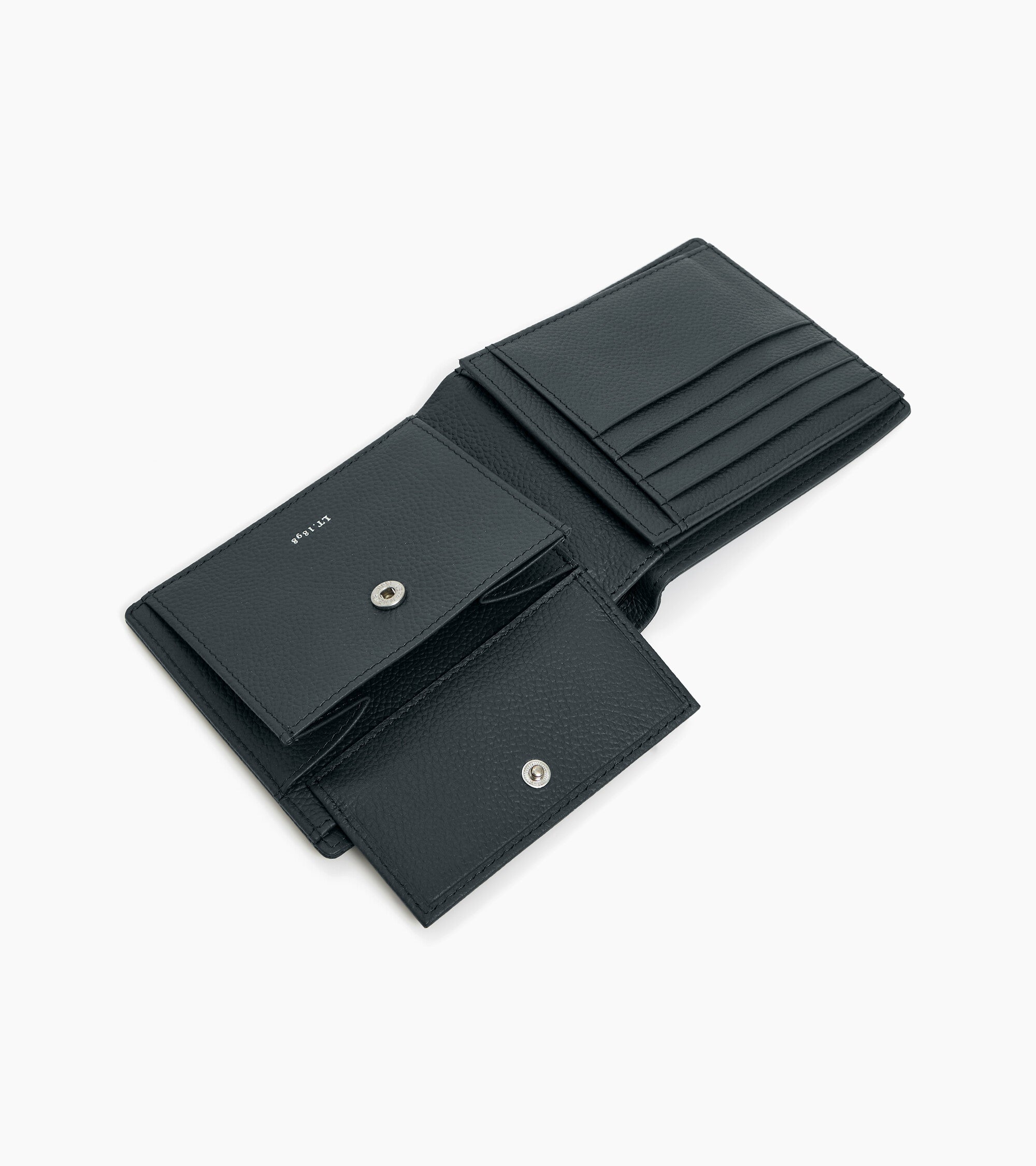 Lucien グレインレザー フラップ付き 二つ折り財布