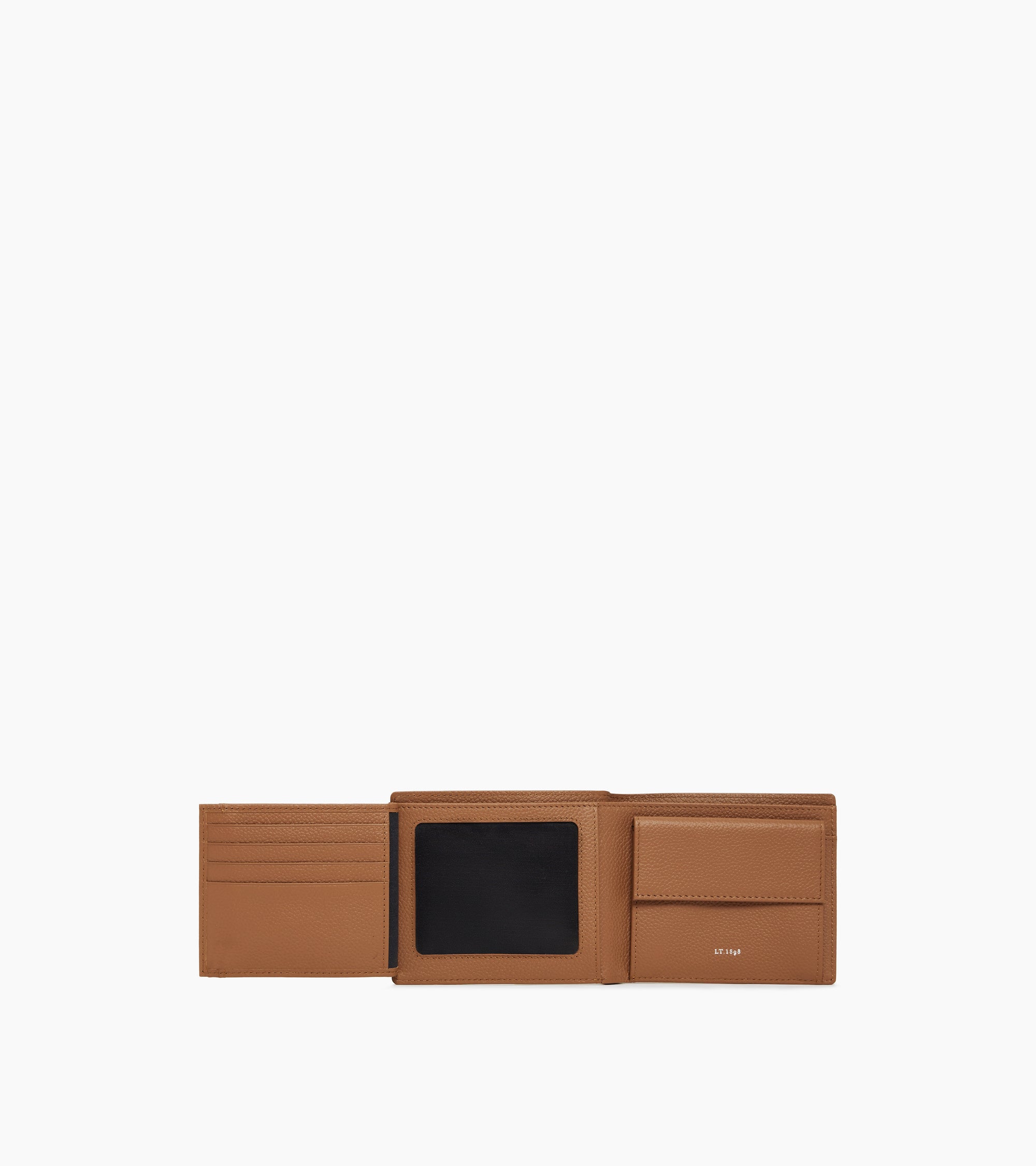 Bifold-Brieftasche mit Klappe Lucien aus genarbtem Leder