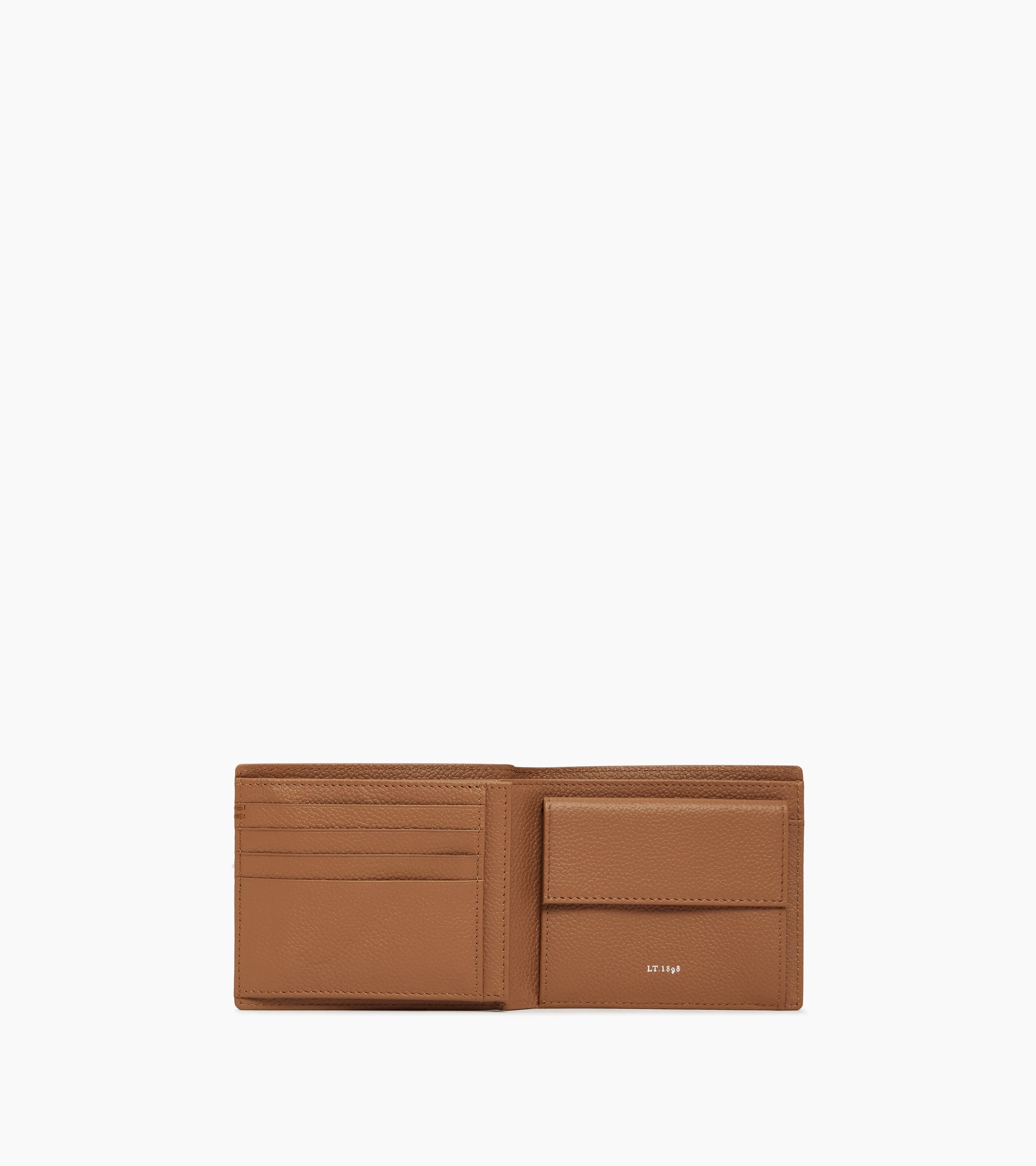Bifold-Brieftasche mit Klappe Lucien aus genarbtem Leder