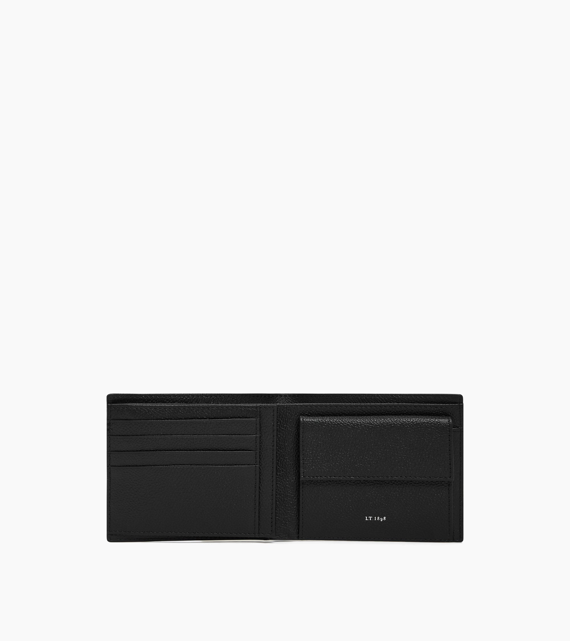 Bifold-Brieftasche mit Klappe Lucien aus genarbtem Leder