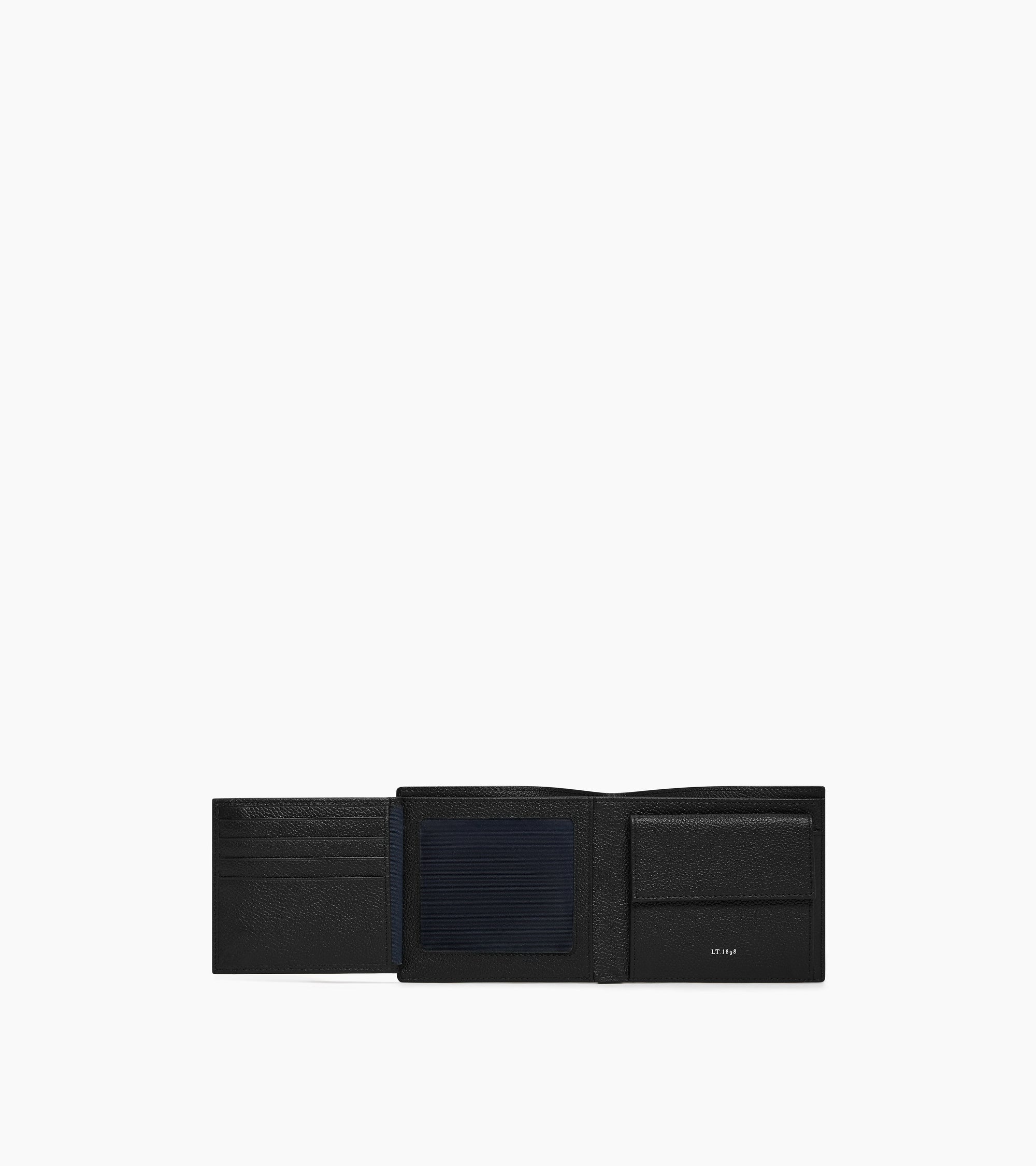 Bifold-Brieftasche mit Klappe Lucien aus genarbtem Leder