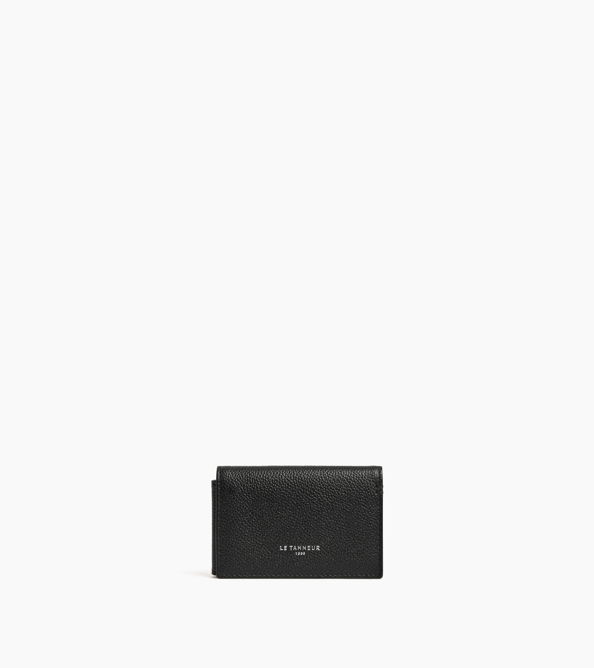 Bifold-Kartenetui im Querformat Lucien aus genarbtem Leder