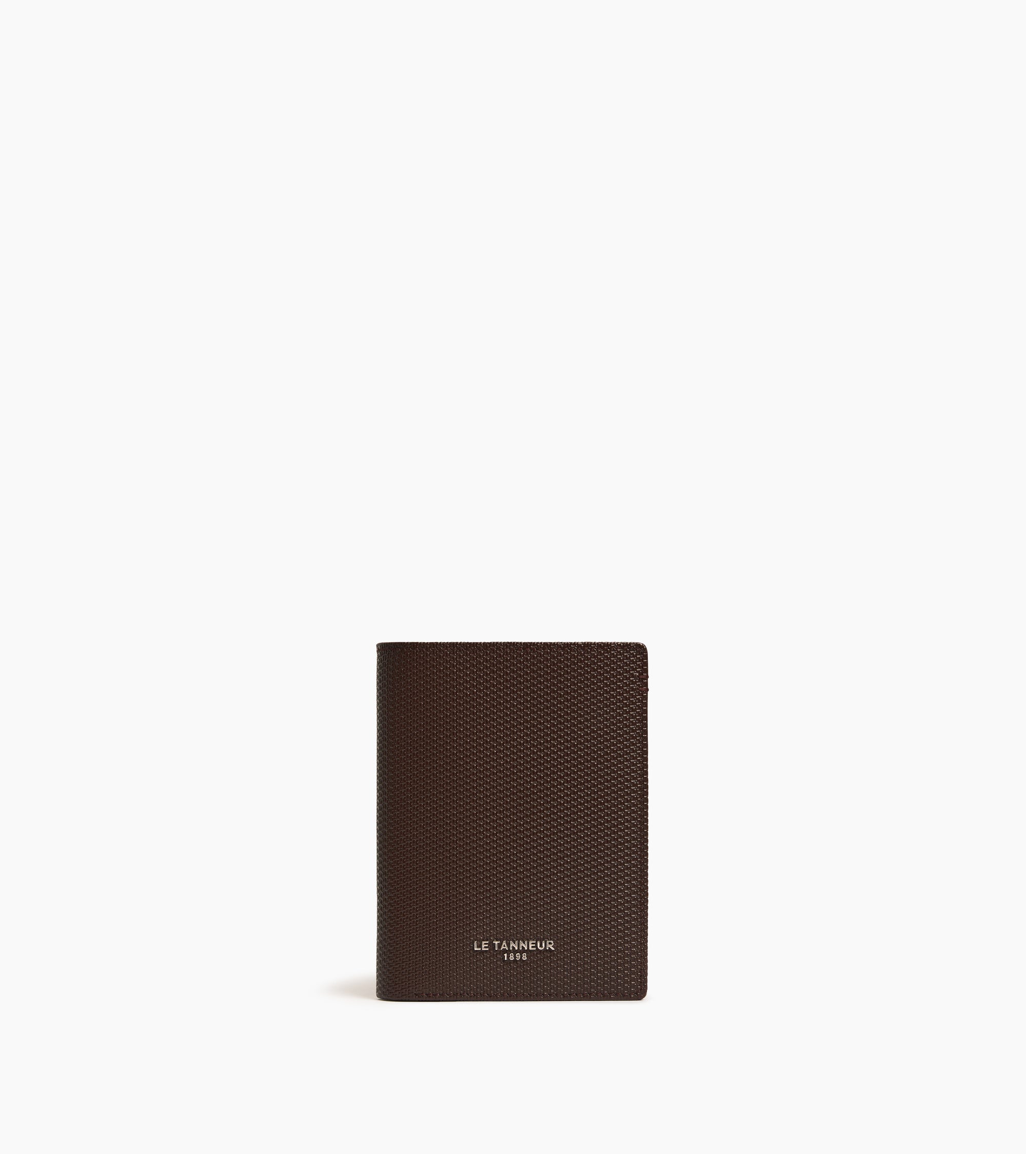 Brieftasche im Hochformat mit Reißverschluss Lucien aus Leder mit T-Signatur