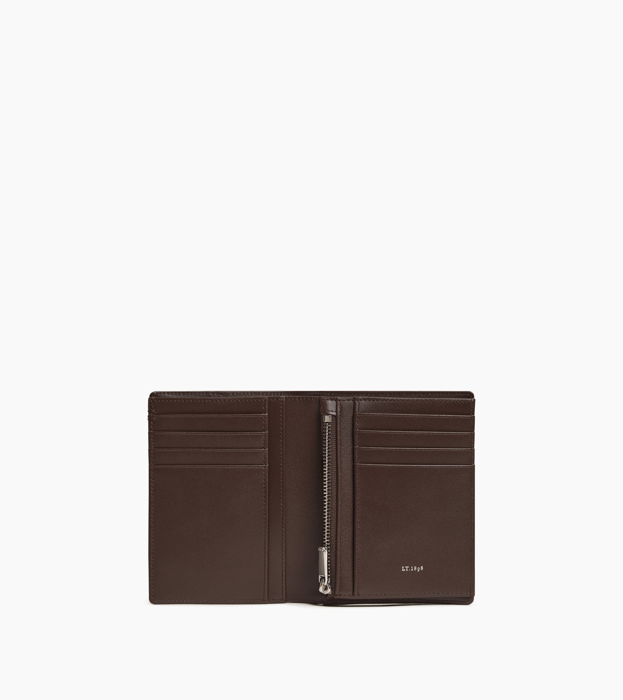 Lucien T シグネチャーレザー ファスナー付き 縦型 財布